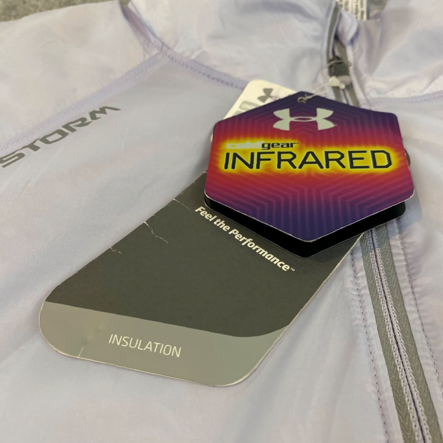 Under Armour VINTAGE? No — Under Armour Vest Women's Medium Light Purple Primaloft Puffer Infrared Zip Storm Overcoat Size L / US 10 / IT 46 - 3 Thumbnail