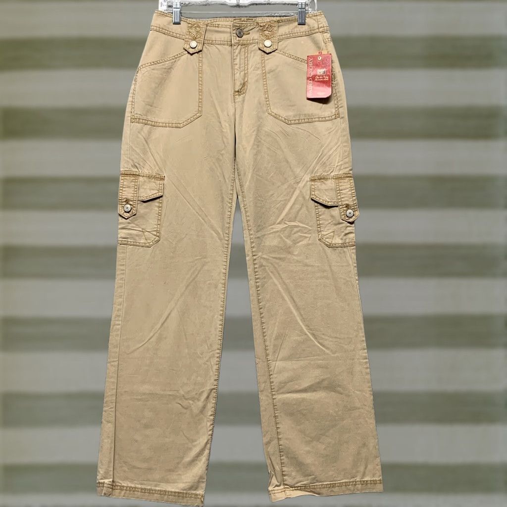 Faded Glory Faded Glory Cargo Pants Missy 6 Tan NWT Jeans Pants Cargo Size 28" / US 6 / IT 42 - 1 Thumbnail