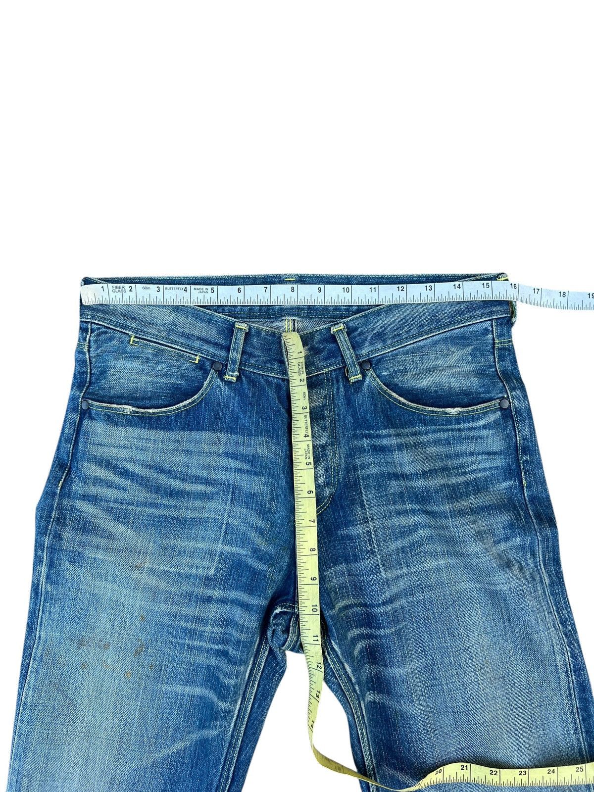 The Viridi-anne The Viridi-Anne Distressed Faded Stains Denim Selvedge Jeans Size US 30 / EU 46 - 2 Thumbnail