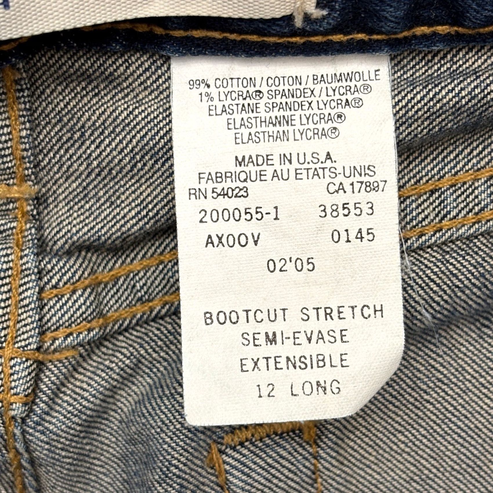 Gap VINTAGE Gap Jeans 12 LONG Blue Y2K Boot Cut Mid Rise Stretch Denim Size 34" / US 12 / IT 48 - 6 Thumbnail