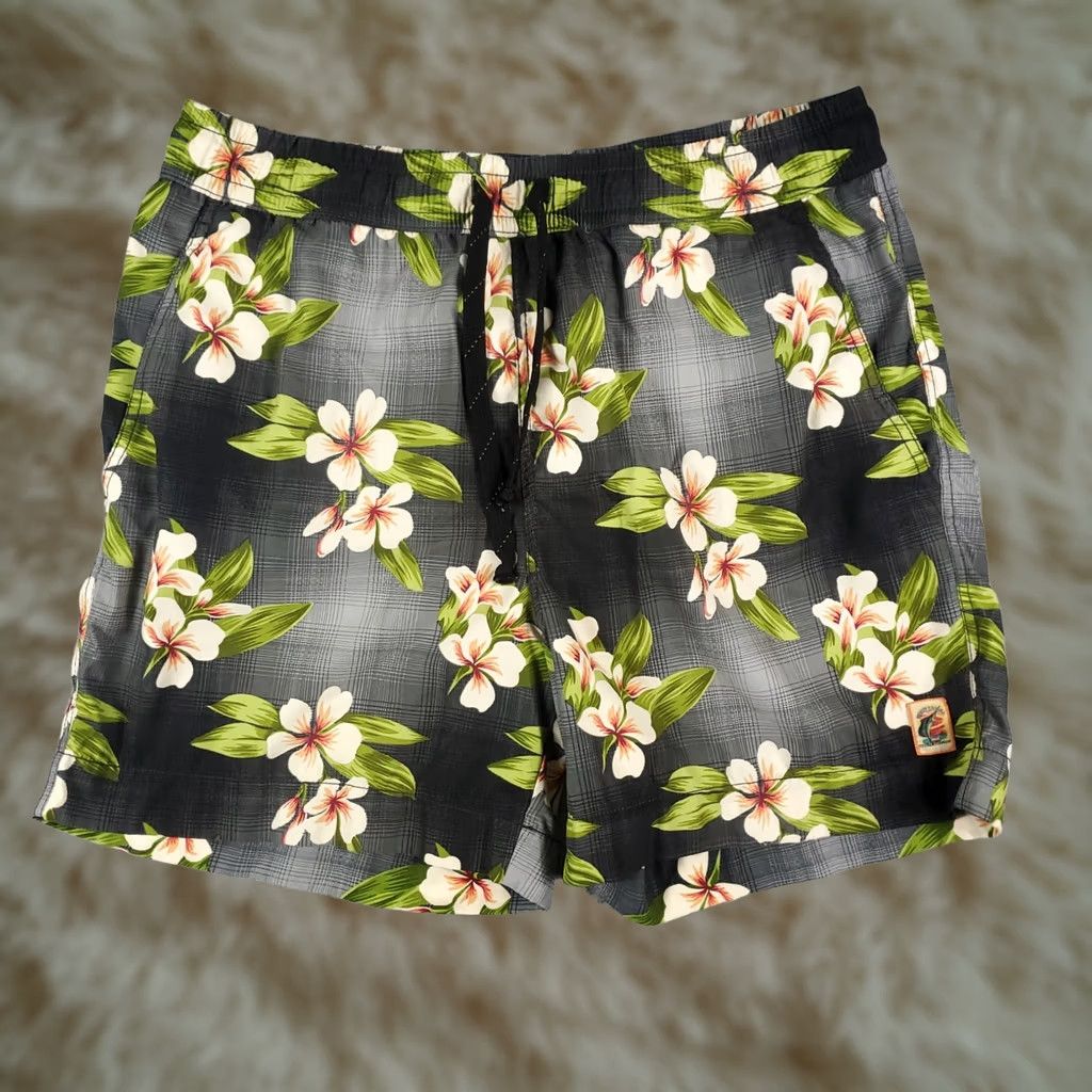 Tommy Bahama Tommy Bahama Shorts Mens M Black Relax Tropical Lace Tie Beach Swim Trunks Size Size US 31 - 1 Thumbnail