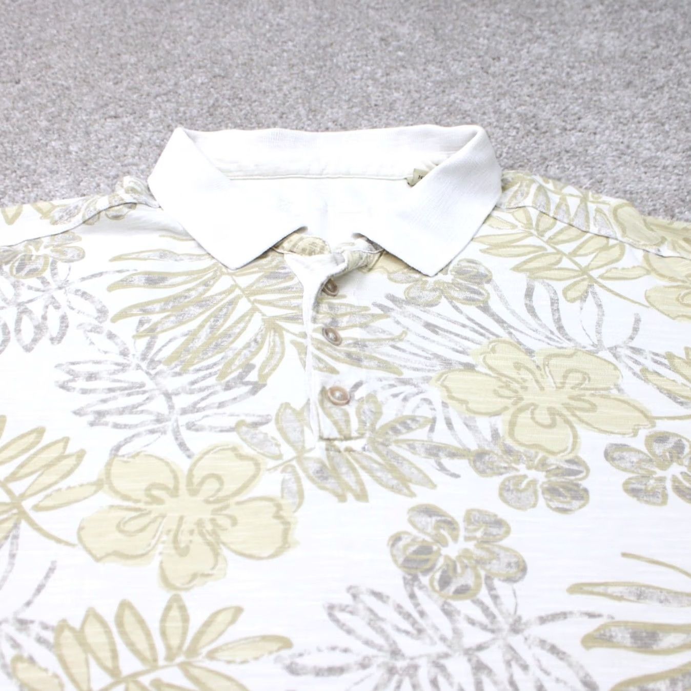 Tommy Bahama Tommy Bahama Polo Shirt Mens 2XL Beige Floral Pima Cotton/Rayon S/S Clothing Shirt Polo Polo Shirt Polo 90s Mens Men Beige Floral 2XL Size US XXL / EU 58 / 5 - 4 Thumbnail