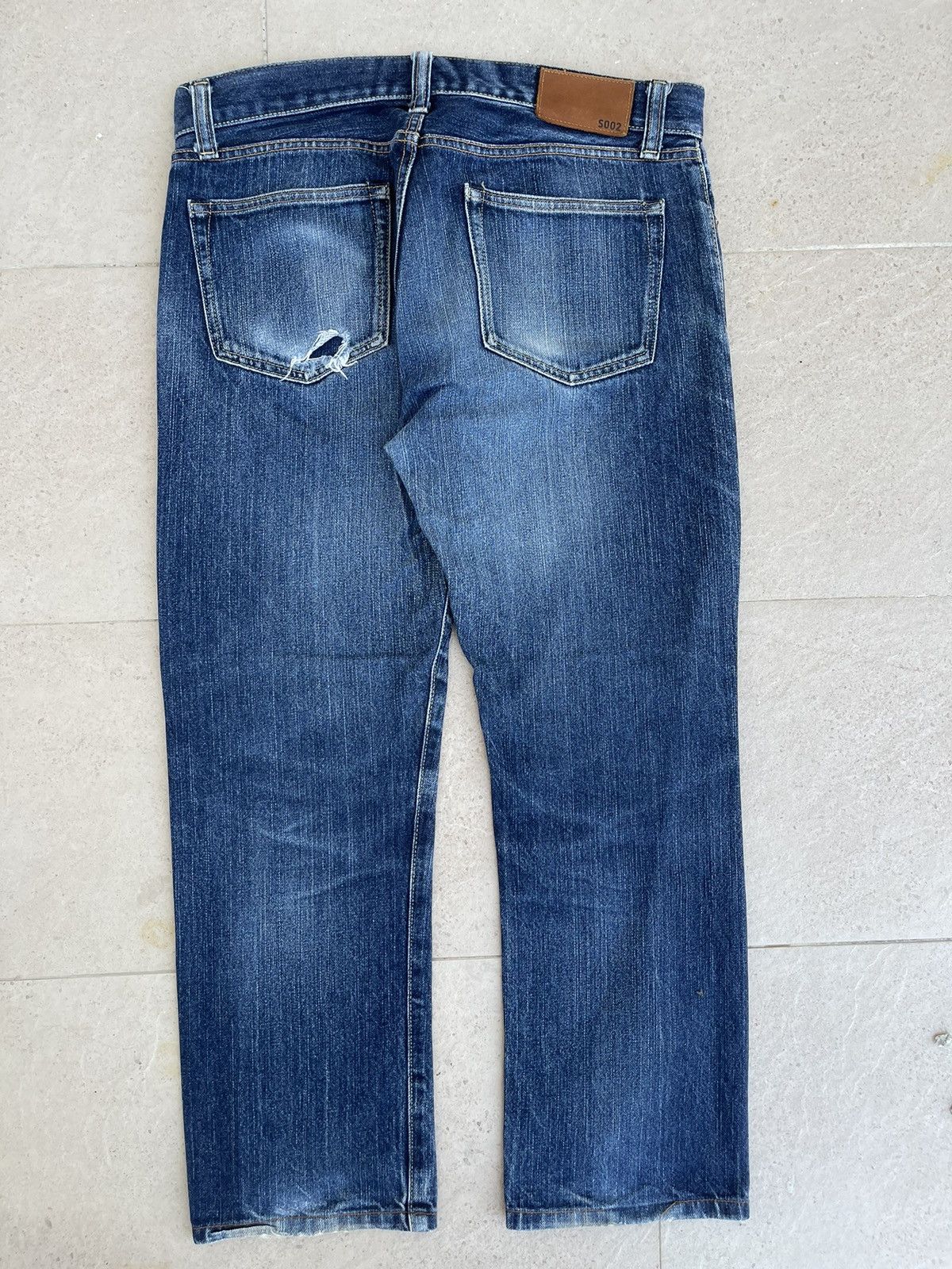 Japanese Brand × Jean × Uniqlo 🔥 Uniqlo Distressed Denim Selvedge Vintage W35🔥 Size US 35 - 10 Thumbnail