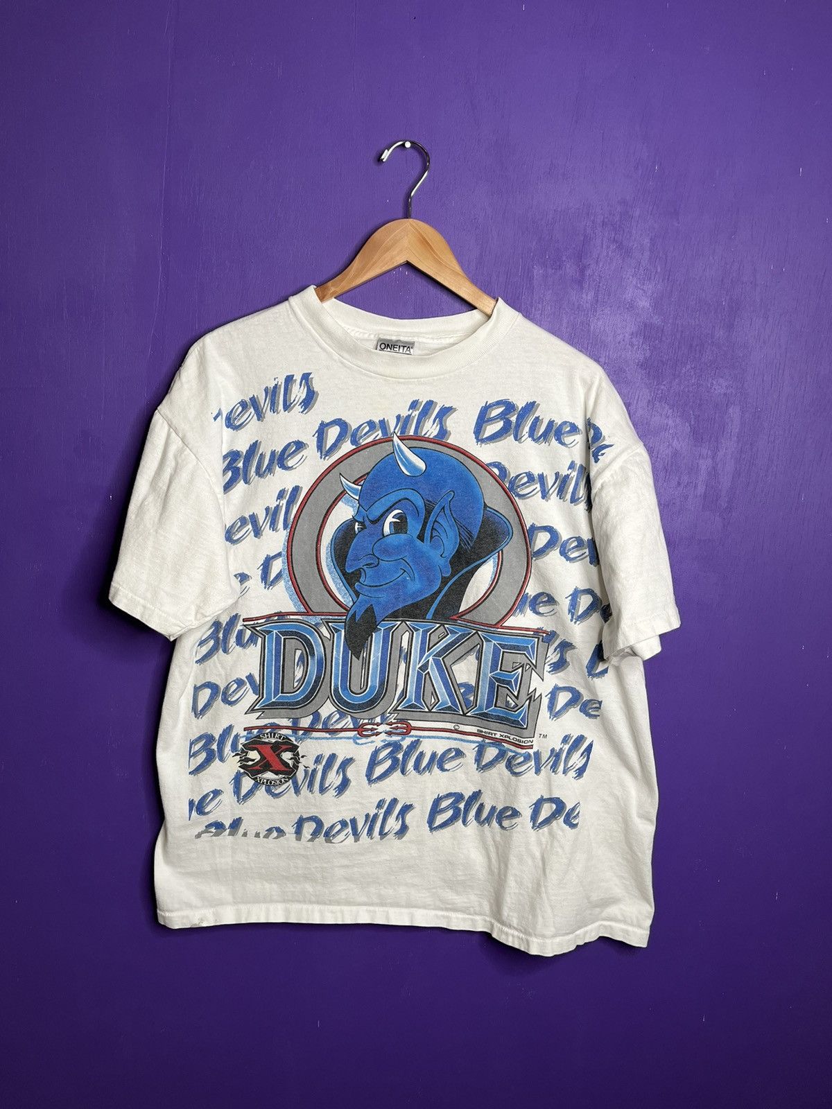 Other Vintage 90s Duke blue devils mascot big print t-shirt Size US XL / EU 56 / 4 - 1 Thumbnail