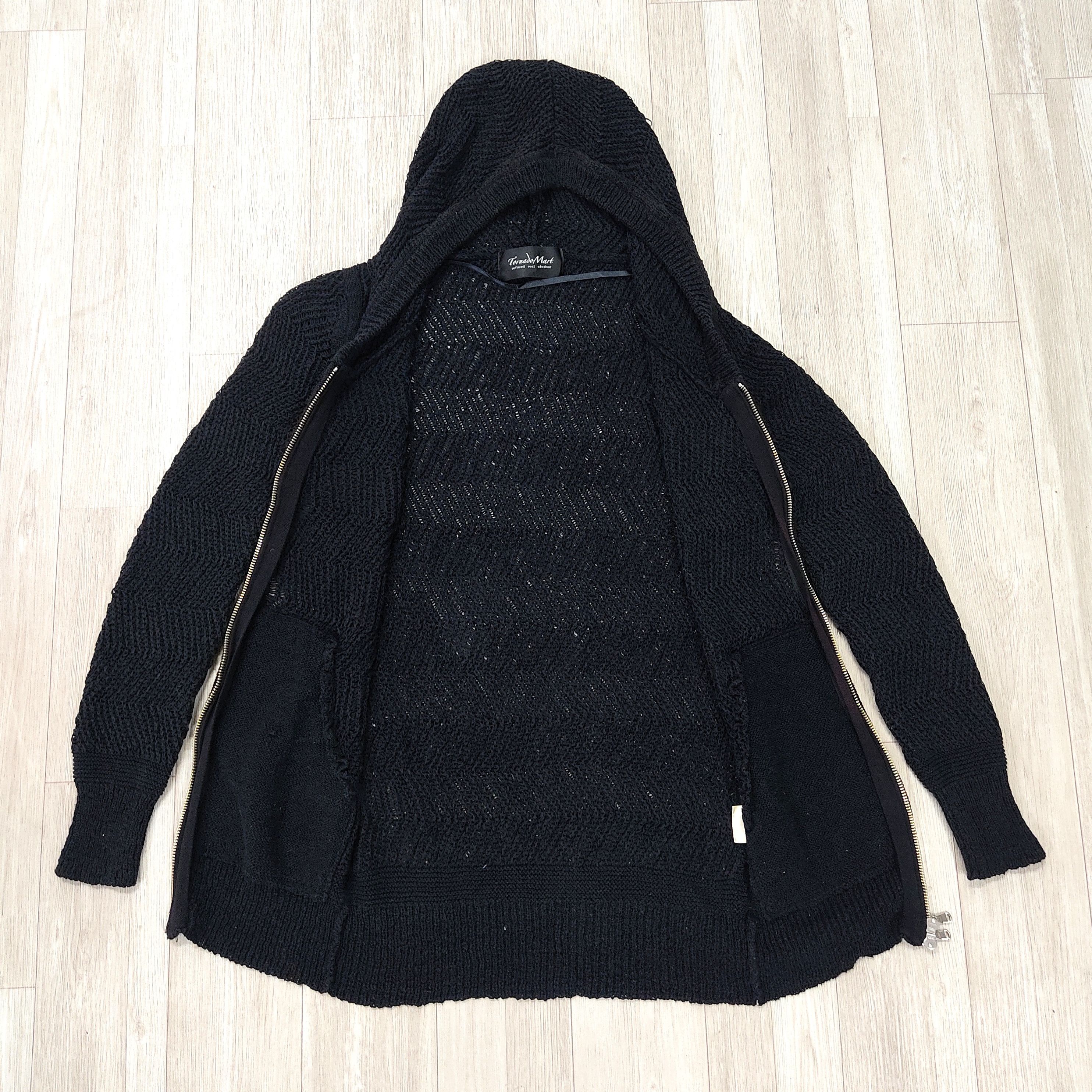 Tornado Mart Beautybeast TORNADO MART Mesh Knitted Hooded Cardigan Size US M / EU 48-50 / 2 - 10 Thumbnail