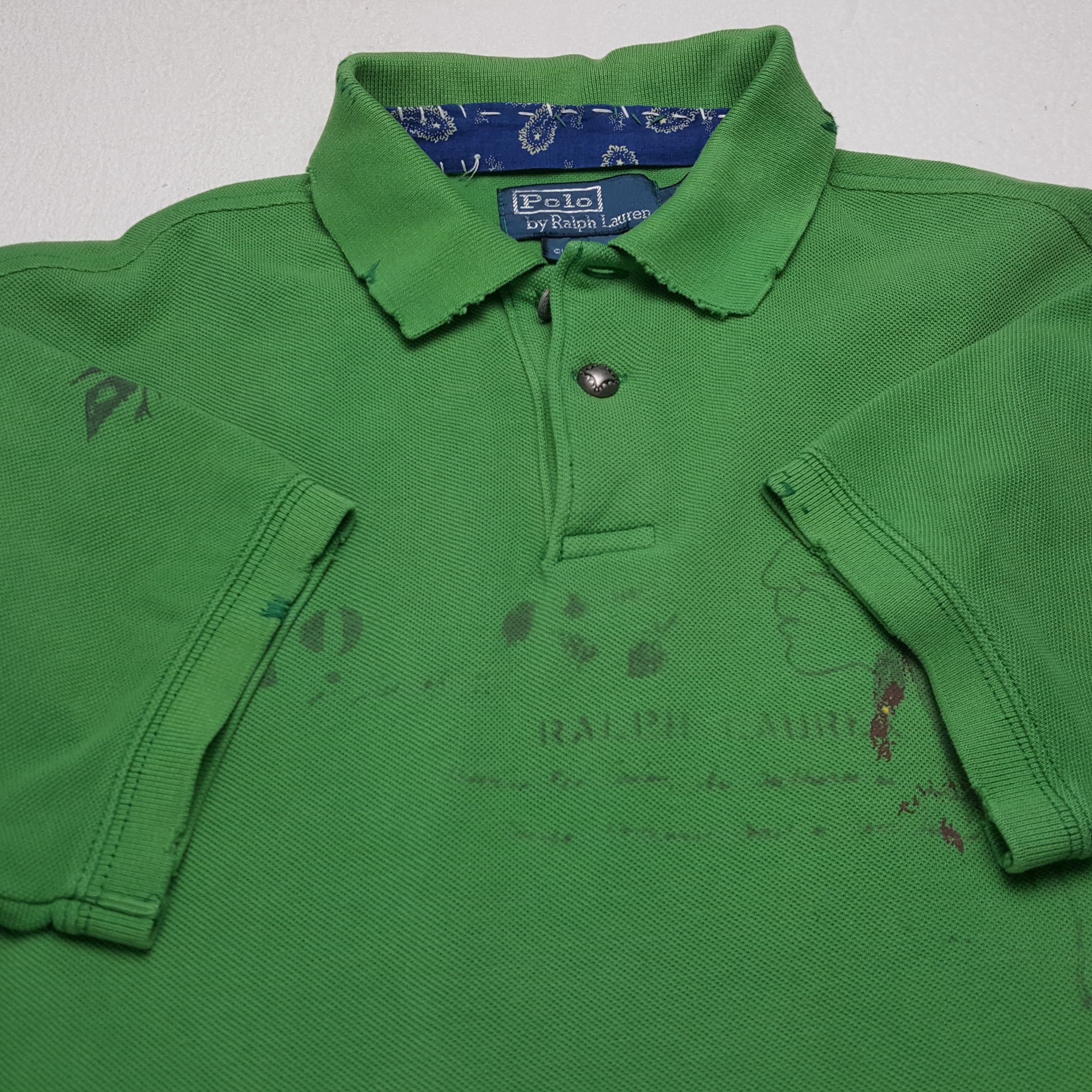 Polo Ralph Lauren × Vintage Vintage POLO by RALPH LAUREN Rare Design Polos Size US M / EU 48-50 / 2 - 7 Thumbnail