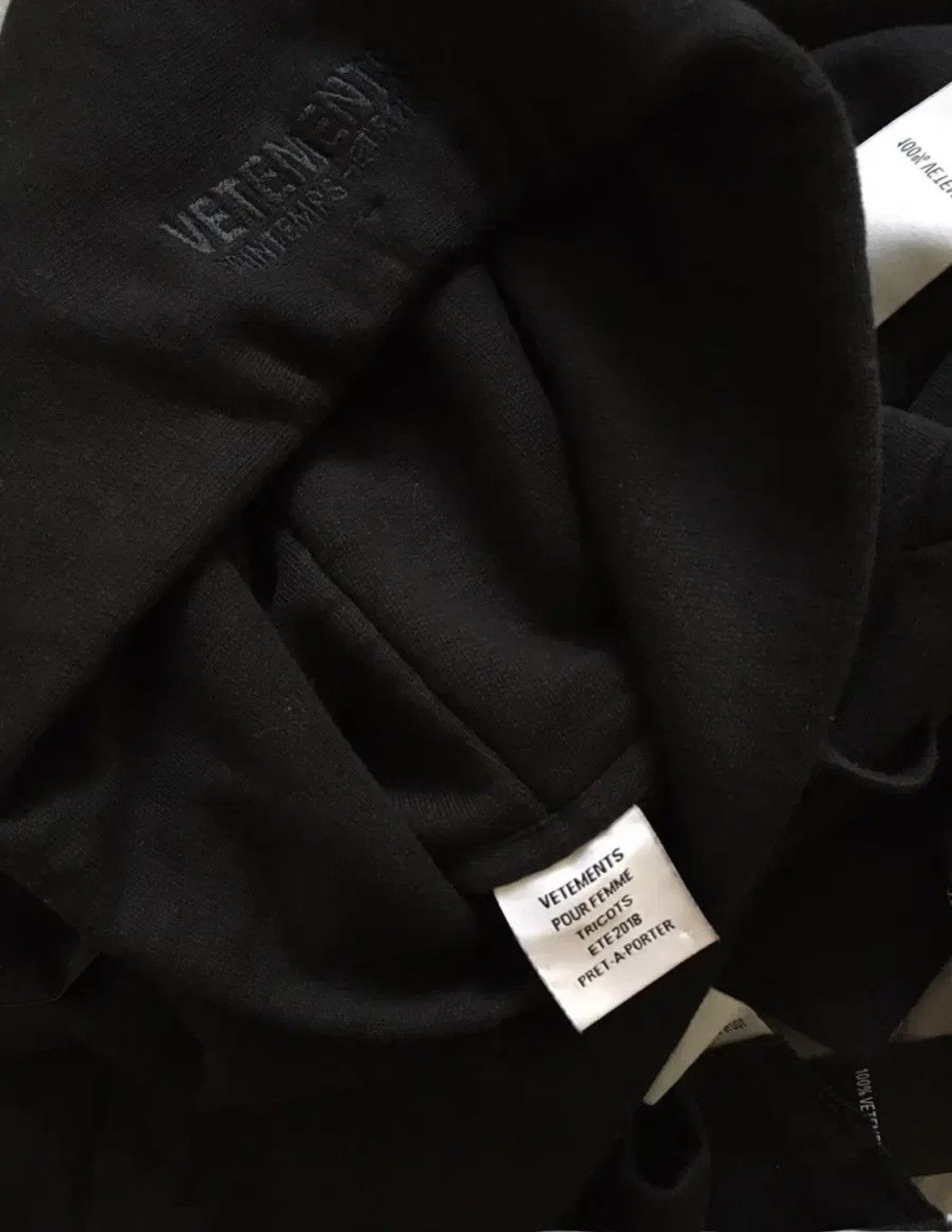 Vetements Vetements Washing Label Tape Hoodie Size US S / EU 44-46 / 1 - 5 Thumbnail