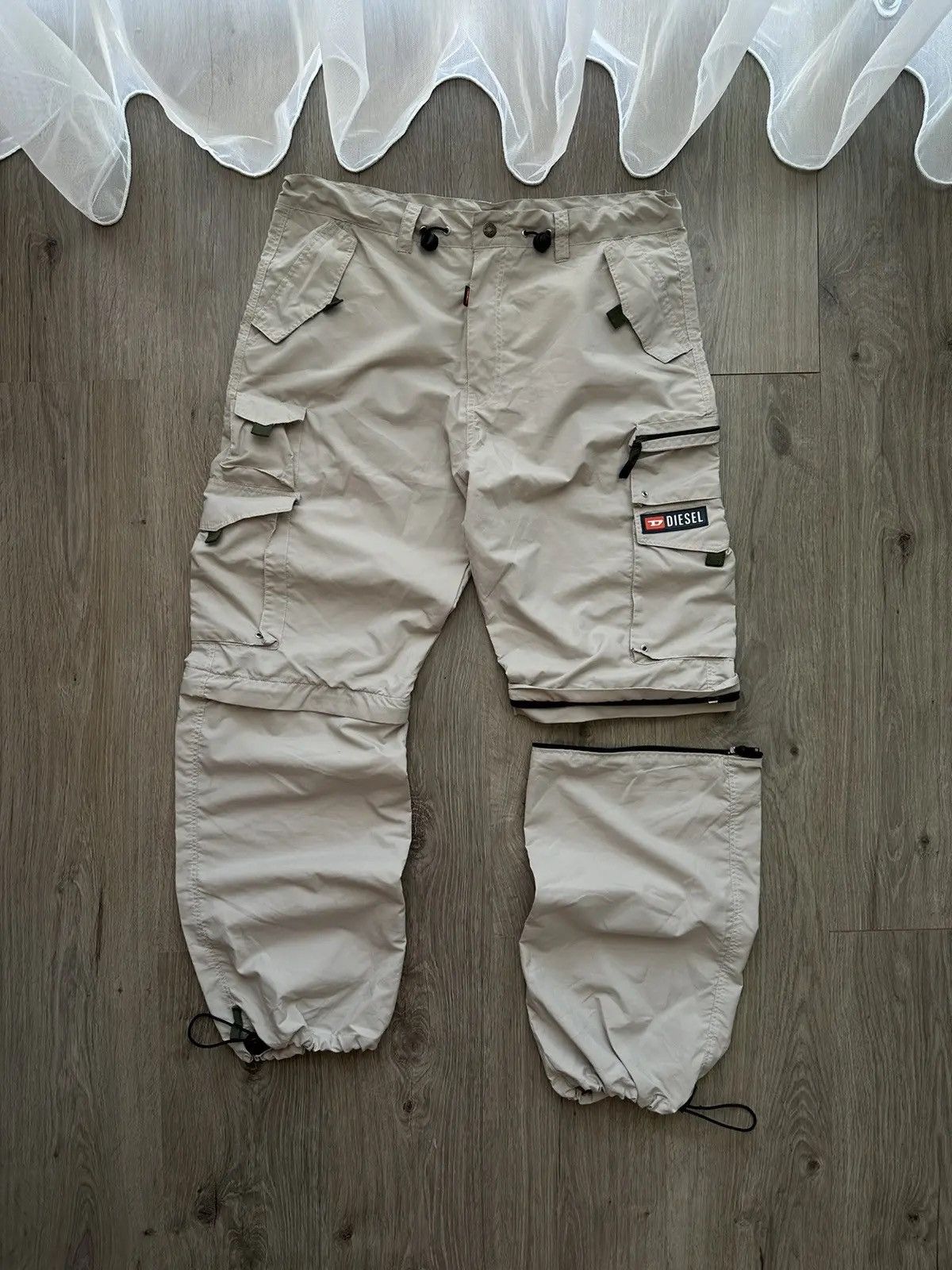Diesel × Vintage Vintage Diesel Beige Cargo Transformers Pants Size US 32 / EU 48 - 7 Thumbnail