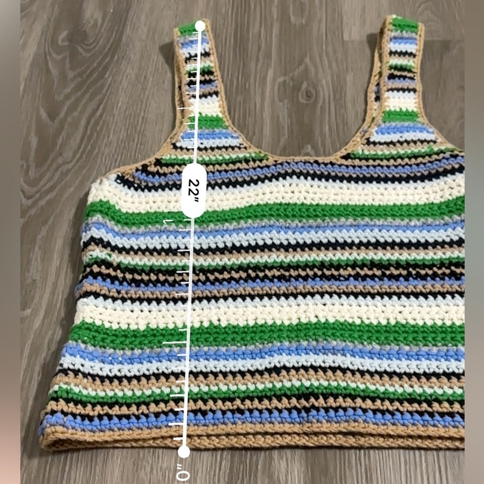 Frame Frame Hand Chunky Crochet Stripe Wool Blend Pullover Top Size S / US 4 / IT 40 - 8 Thumbnail