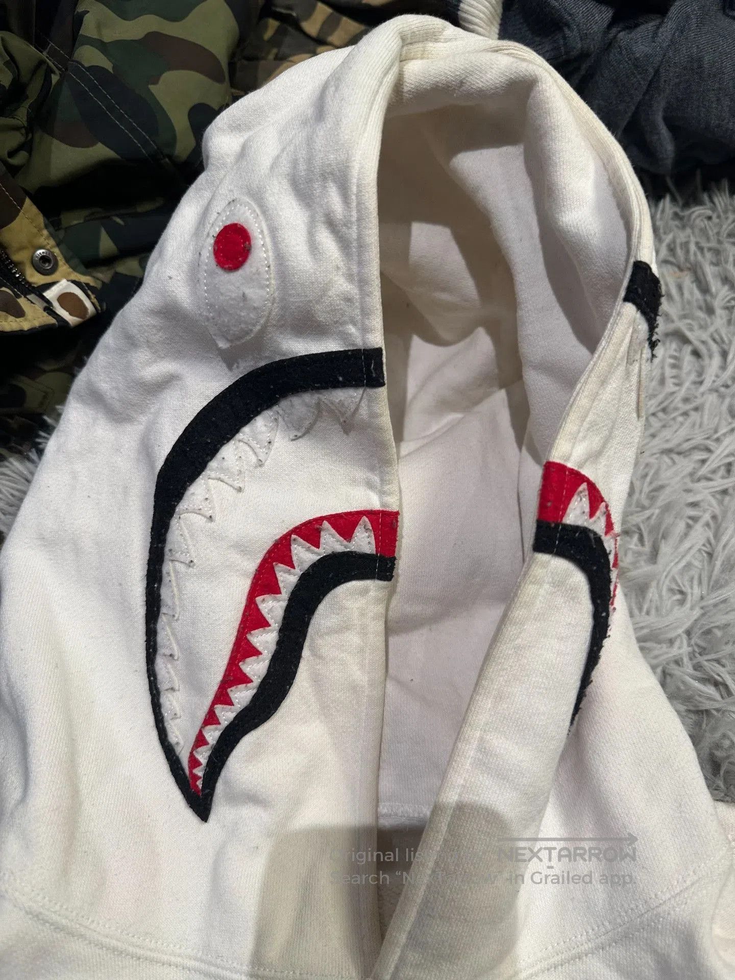 Bape Bape White Shark Hoodie. Size US L / EU 52-54 / 3 - 4 Thumbnail