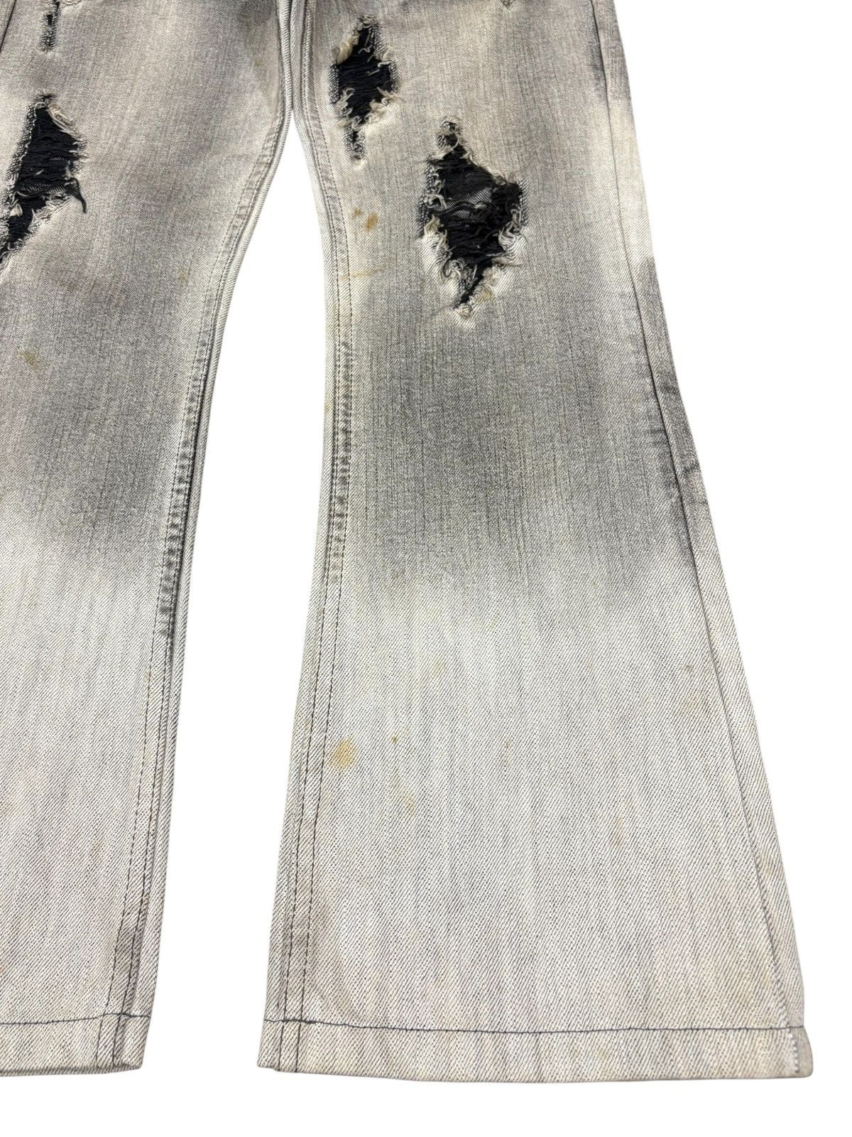 pandora Vintage Japanese Pandora Charcoal Wash Distress Flare Jeans Size US 33 - 7 Thumbnail