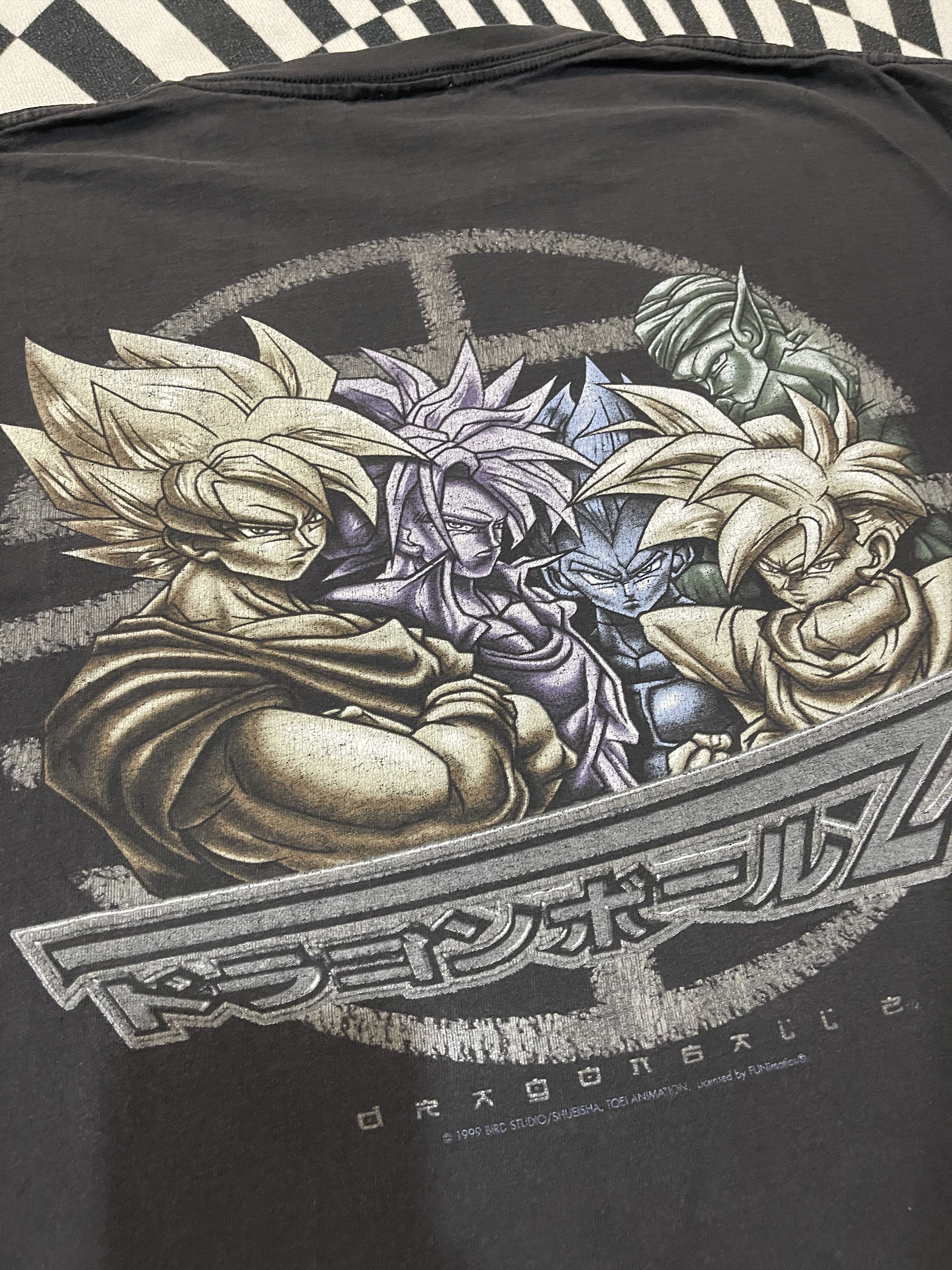 Anime 1999 Dragon Ball Z Movie Promo Style Fade Black Tee (XL) Size US XL / EU 56 / 4 - 3 Thumbnail
