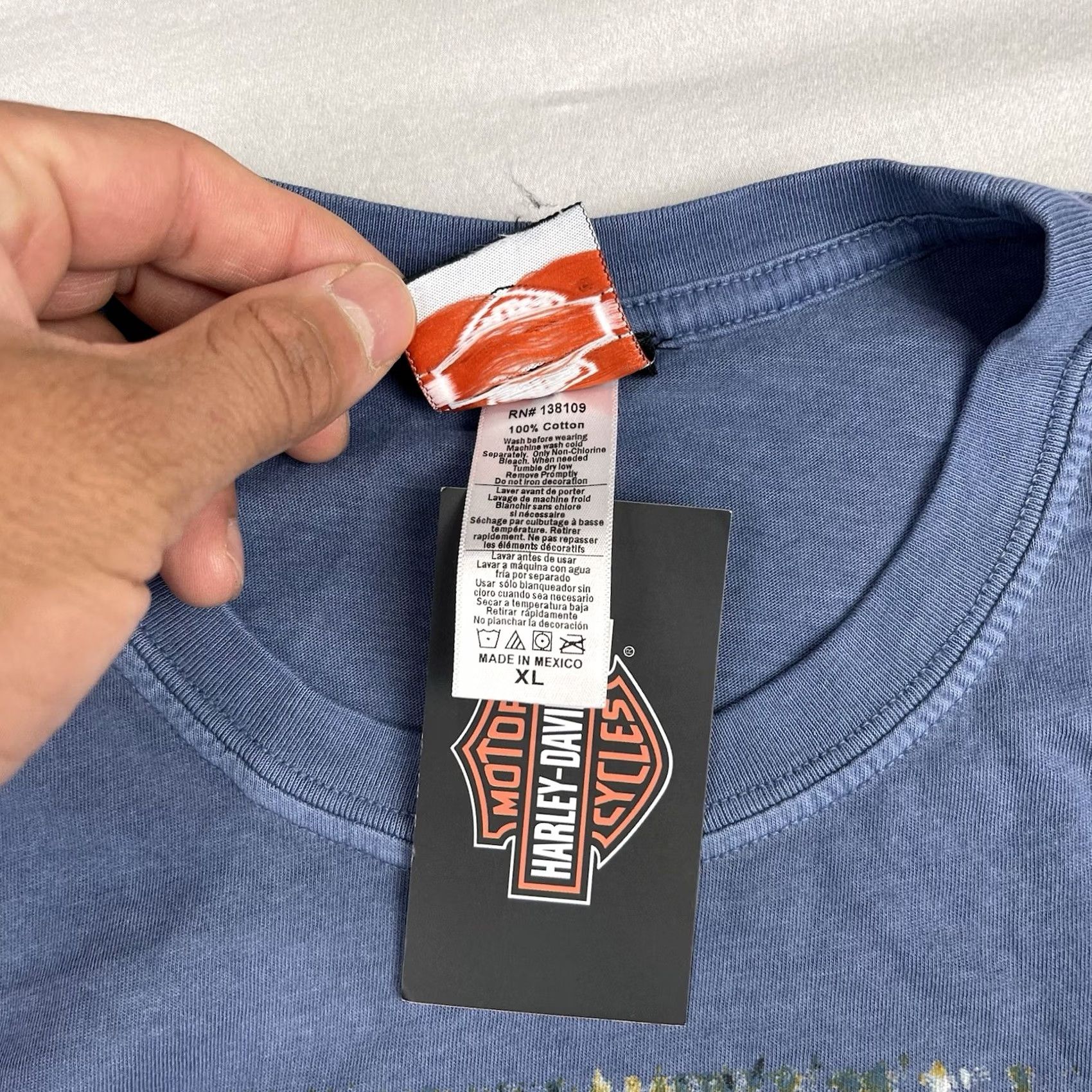 Harley Davidson Harley-Davidson Shirt Mens XL Day Of The Dead Sleeveless Crew Neck Blue Cotton Graphic Print New title: Size US XL / EU 56 / 4 - 6 Thumbnail