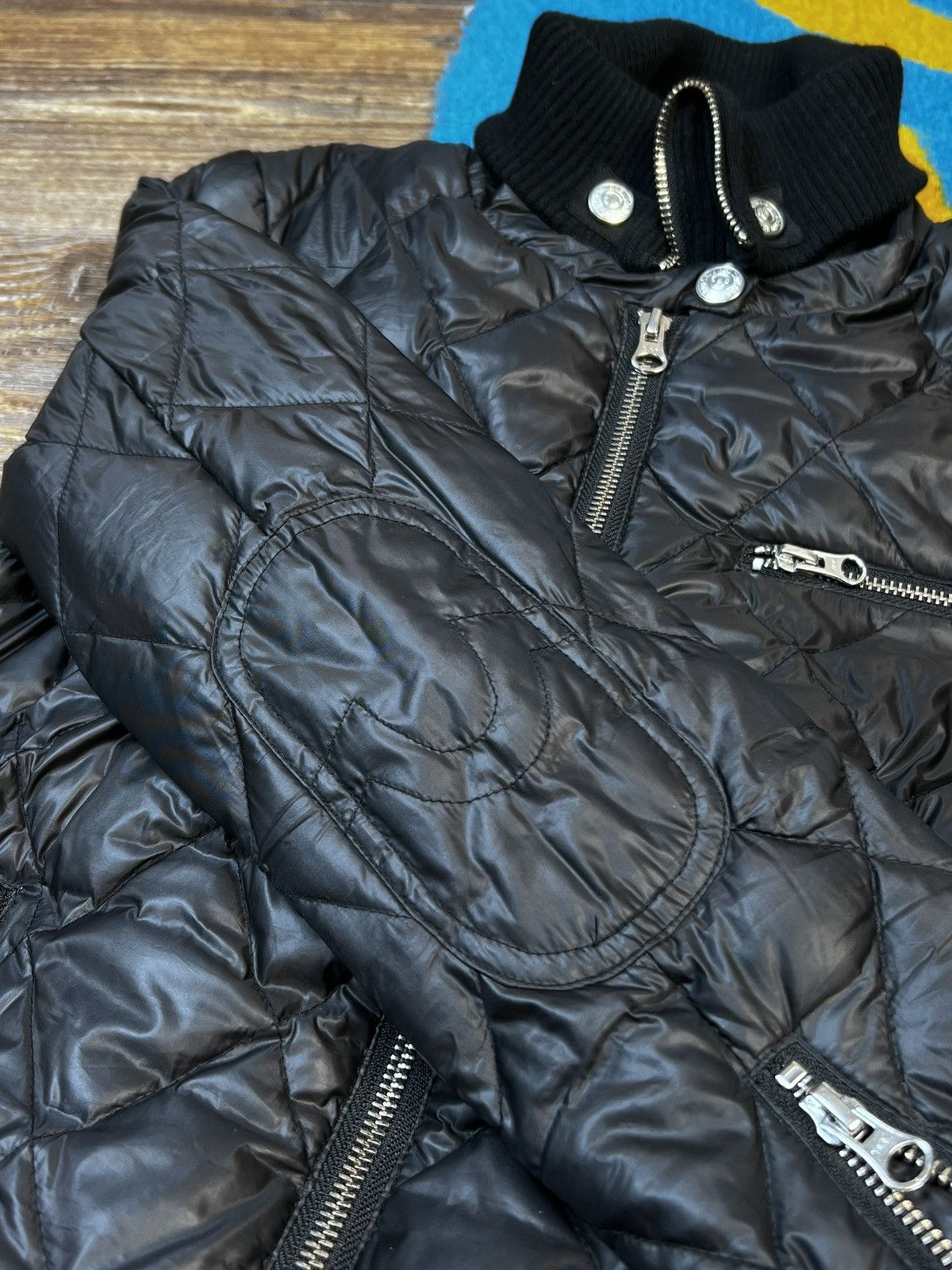 True Religion × Vintage True Religion Quilted Black Nylon Zipped Puffer Down Jacket Size XS / US 0-2 / IT 36-38 - 10 Thumbnail