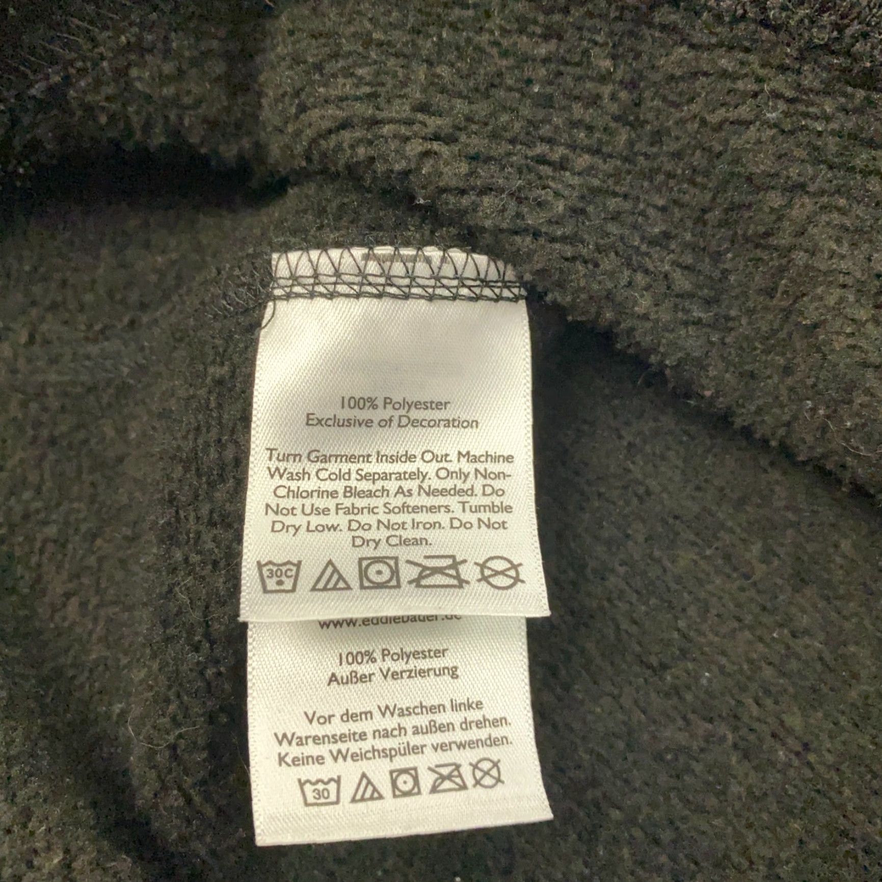 Eddie Bauer Eddie Bauer Mens Pullover XL Dark Gray Fleece 1/4 Zip Embroidered Sweatshirt Size US XL / EU 56 / 4 - 5 Thumbnail