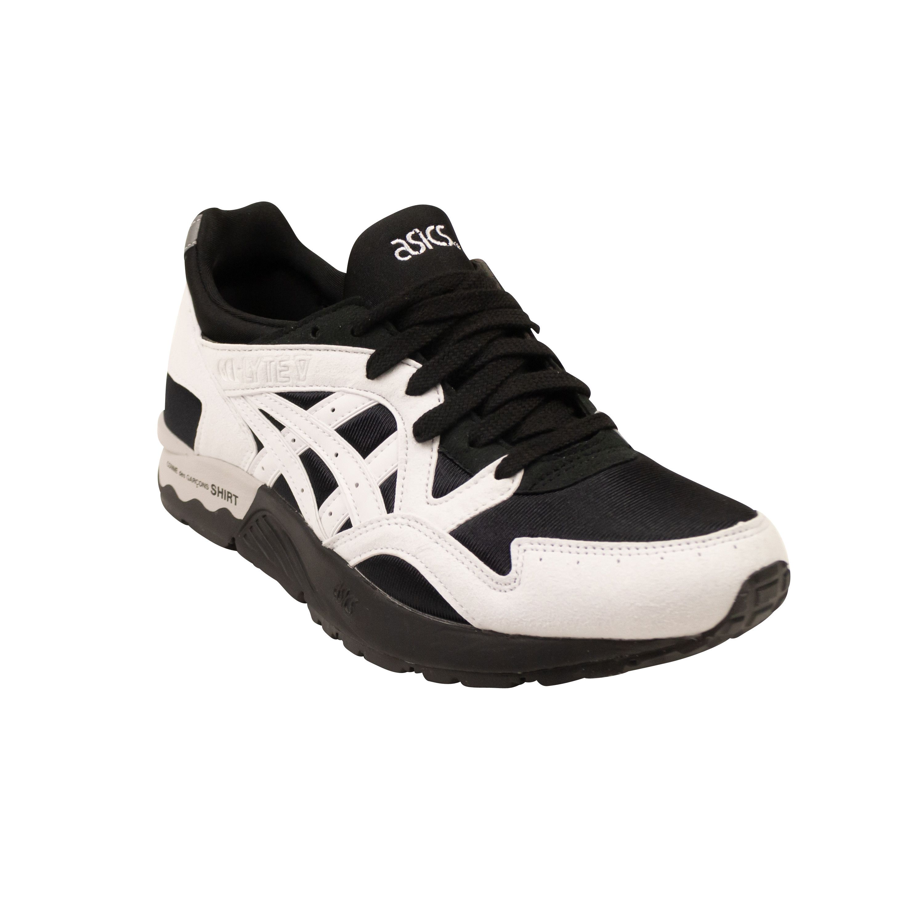 image of Asics x Comme Des Garcons Black & White Shirt Sneakers Size 8/41, Men's