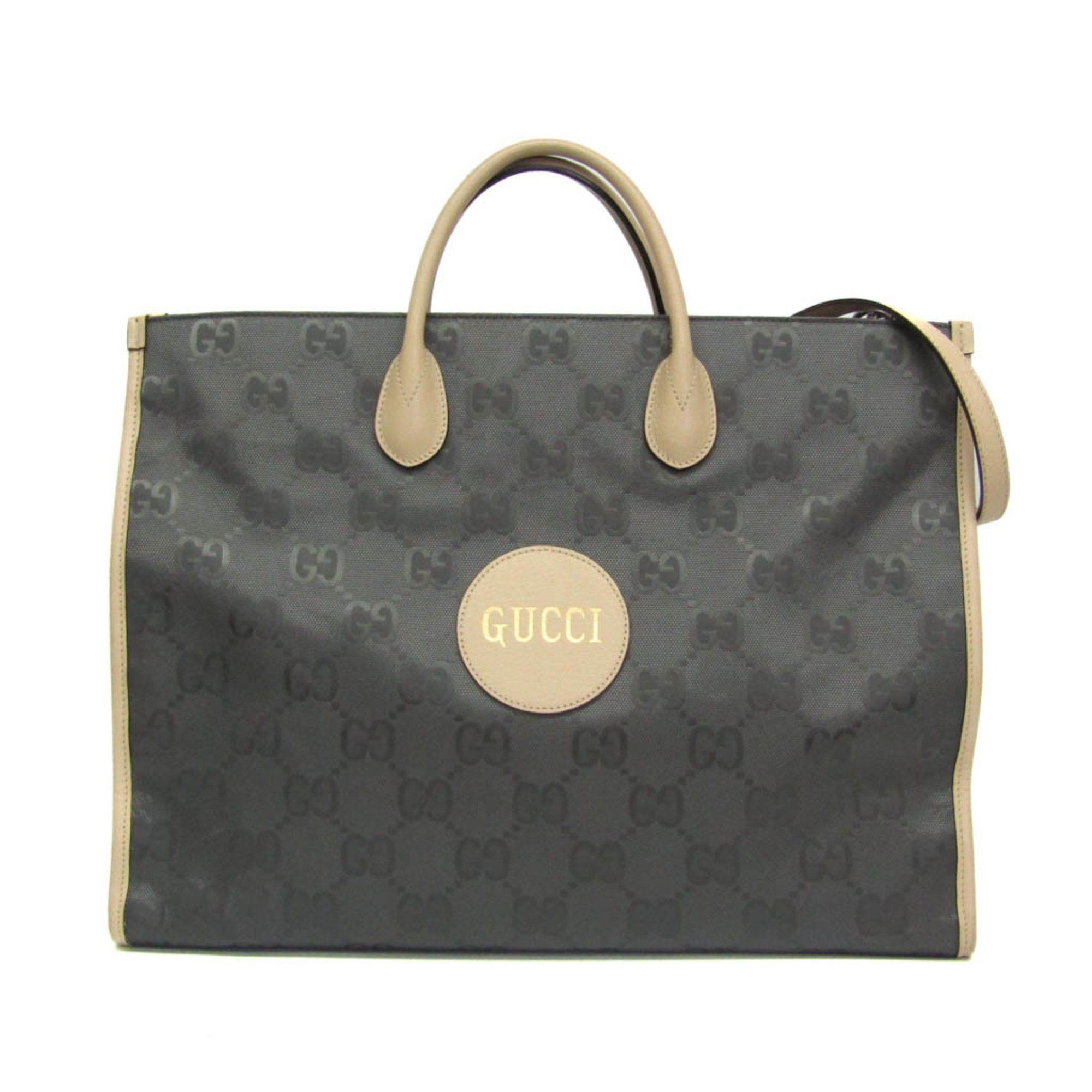 Gucci Gucci Off The Grid GG 630353 Men,Women Nylon Canvas,Leather Handbag,Shoulder Bag Gray,Off-white Size ONE SIZE - 1 Thumbnail