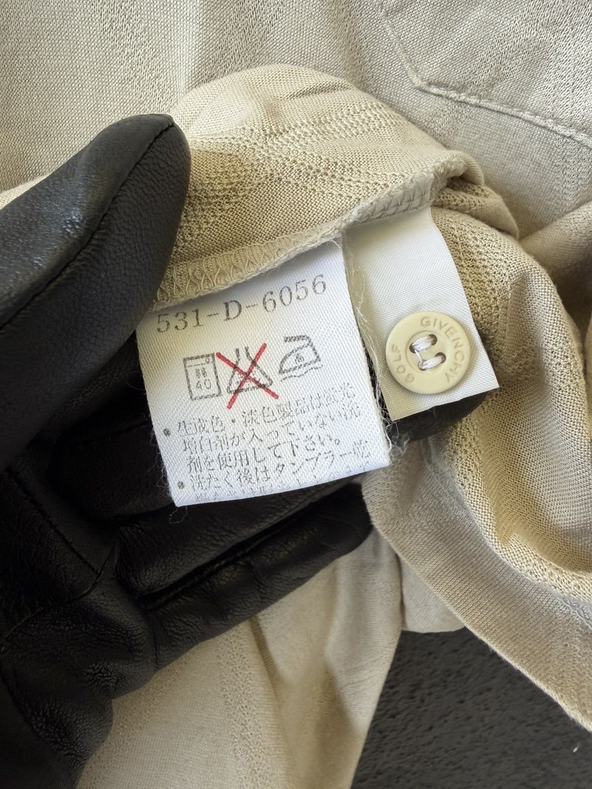 Givenchy Drop! Vintage 90s GIVENCHY Long Sleeve Polo Shirt Beige L Size US L / EU 52-54 / 3 - 8 Thumbnail