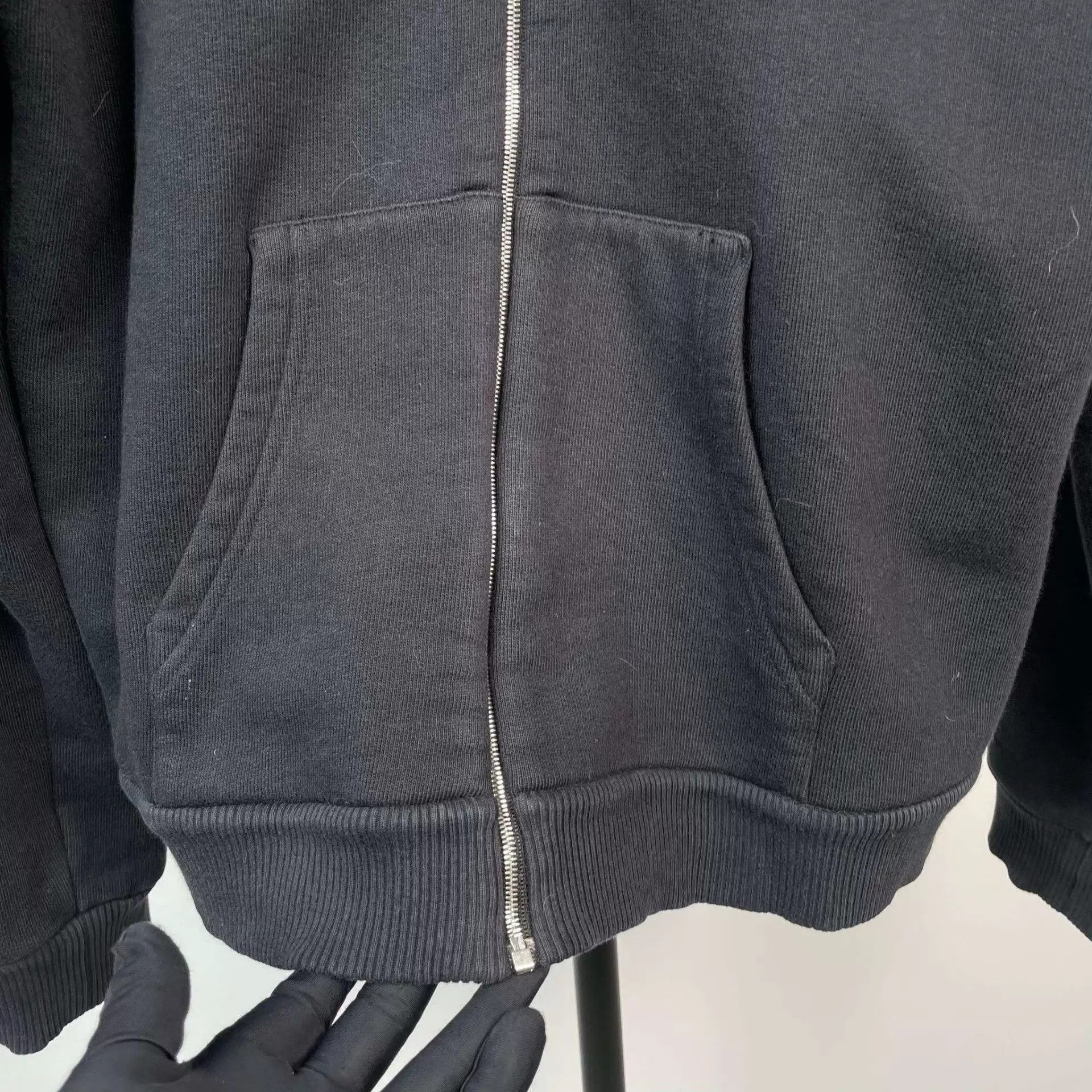 Celine Celine cotton zip hoodie black L 95 new Size L / US 10 / IT 46 - 9 Thumbnail