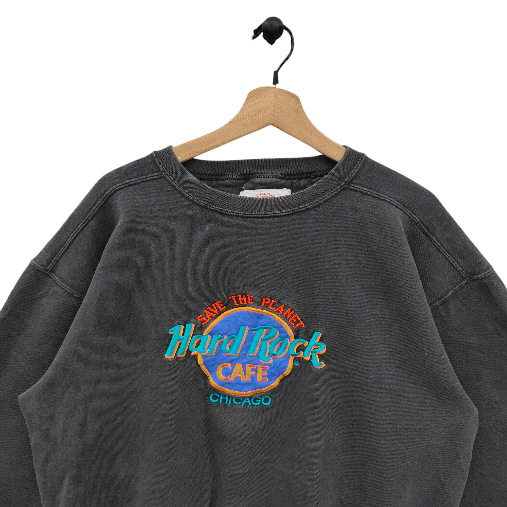 Hard Rock Cafe × Vintage Vintage 90s Hard Rock Cafe Chicago Sweatshirt Size US L / EU 52-54 / 3 - 3 Thumbnail