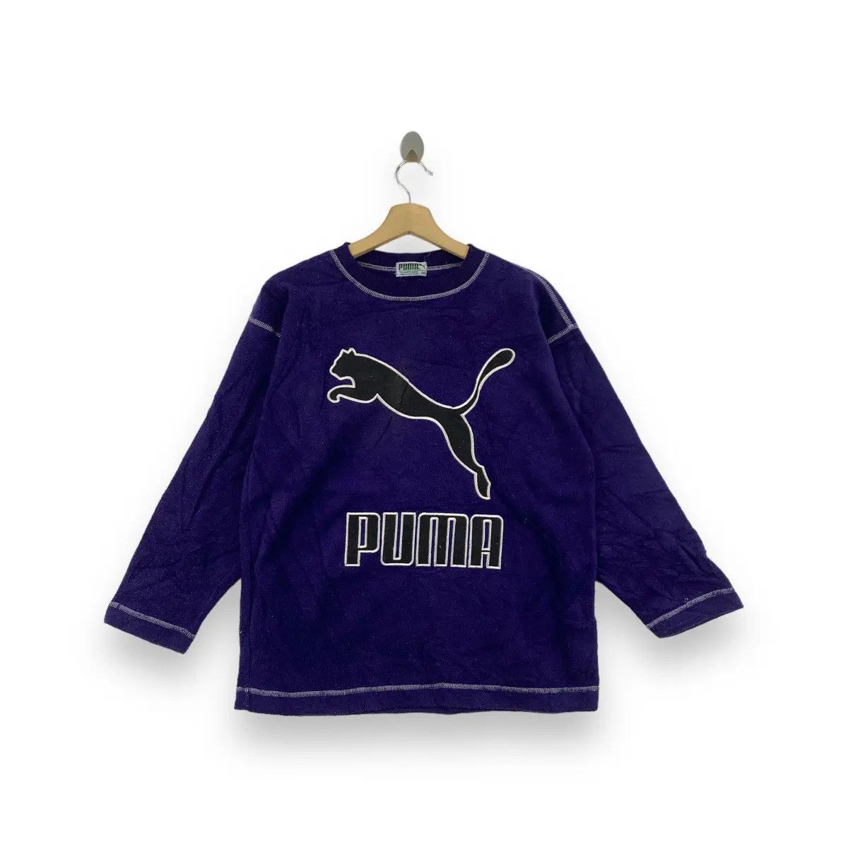 Puma Vintage PUMA USA Embossed Logo Fleece Crewneck Size L / US 10 / IT 46 - 1 Thumbnail