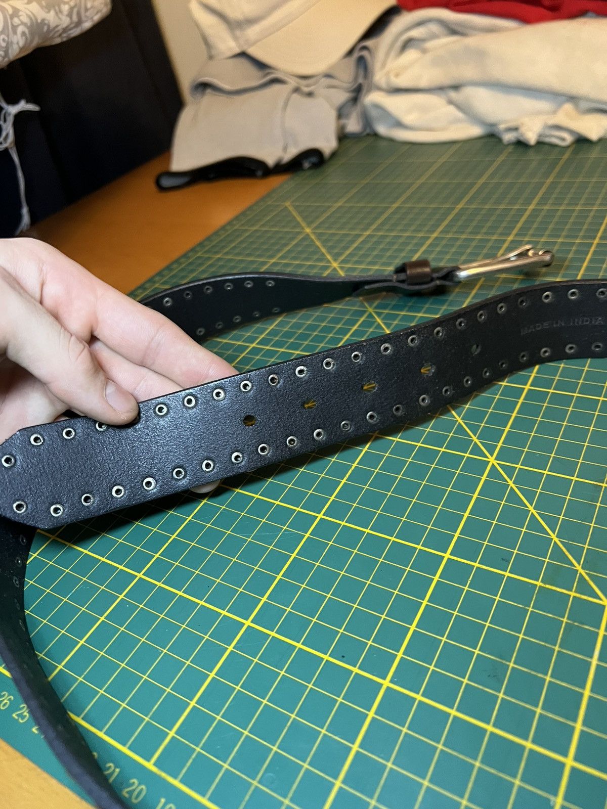 Vintage Vintage genuine leather studded belt Size ONE SIZE - 4 Thumbnail