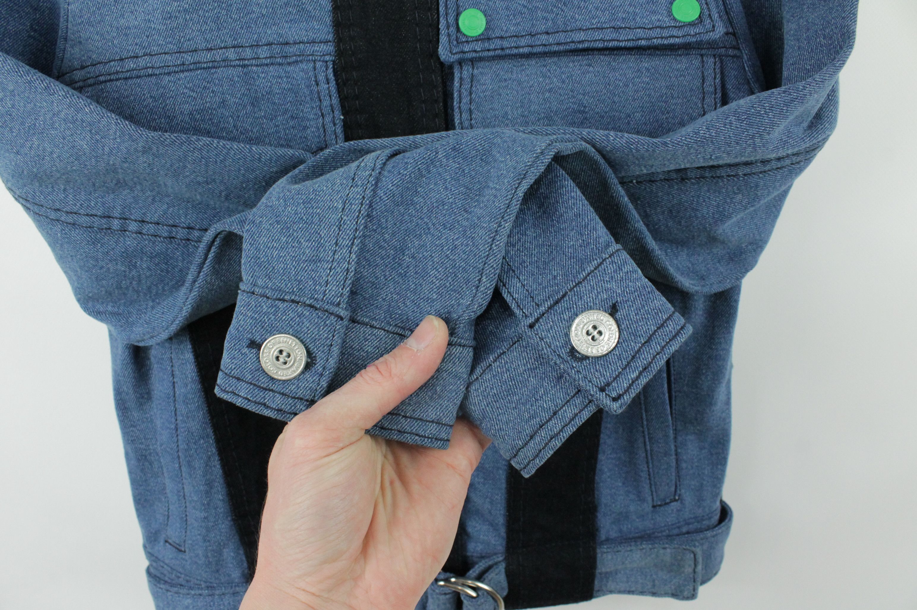 United Colors Of Benetton Benetton Back Logo Denim Jacket Women's Size XS / US 0-2 / IT 36-38 - 6 Thumbnail
