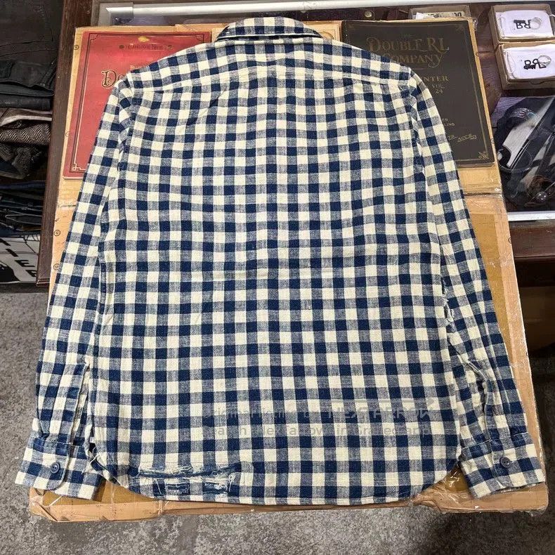 RRL Ralph Lauren RRL Plaid Patch Distressed Flannel Shirt. Size US S / EU 44-46 / 1 - 2 Thumbnail