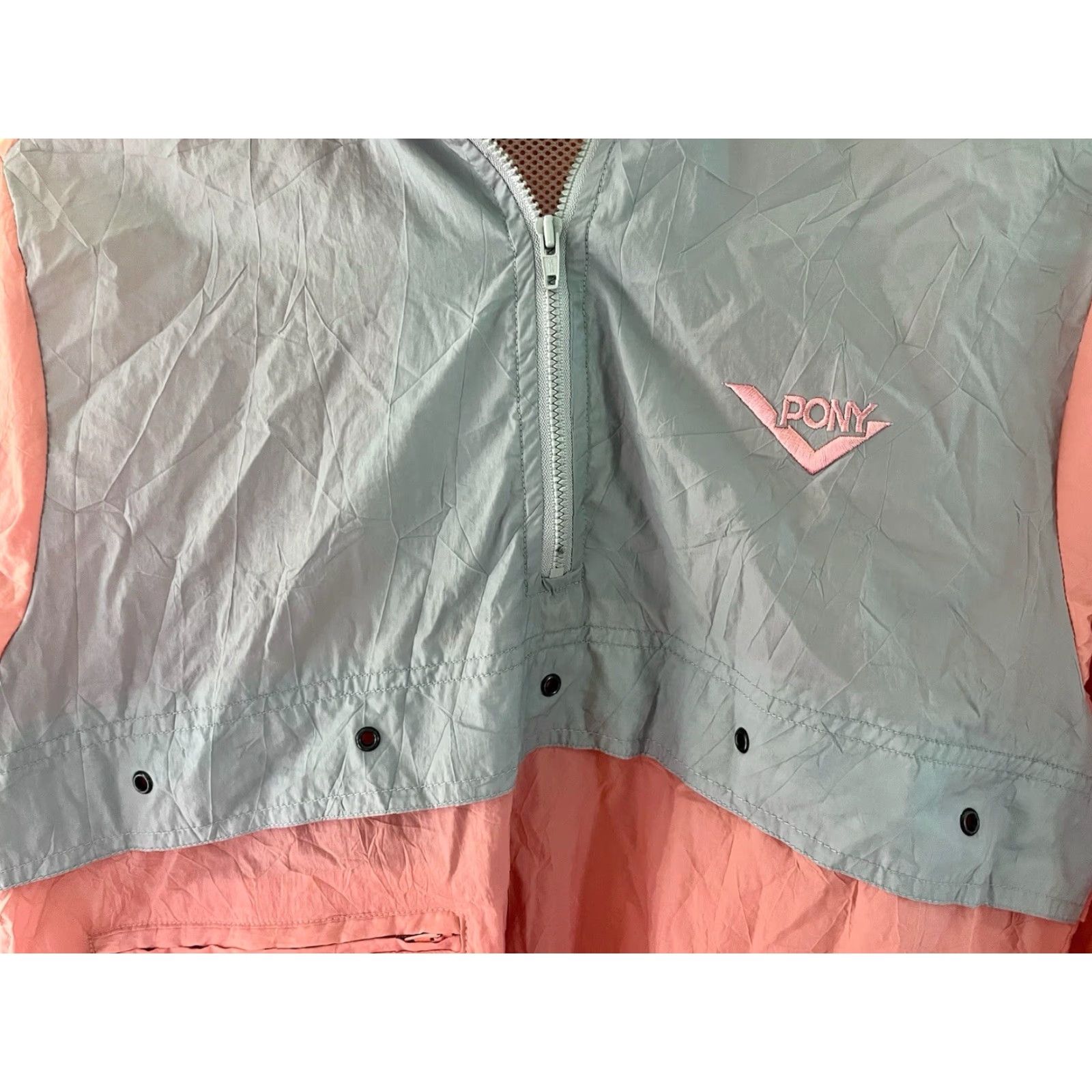 PONY VINTAGE PONY Windbreaker Jacket Womens M Pink 80s 90s 1/4 Zip NWT Deadstock Size M / US 6-8 / IT 42-44 - 6 Thumbnail