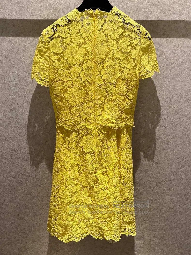 Valentino Yellow lace dress