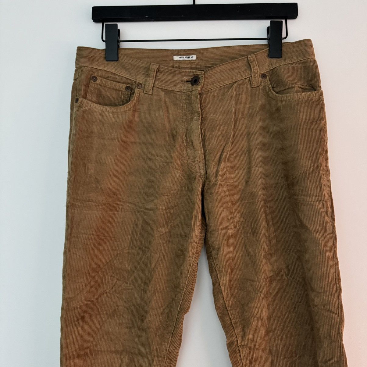 Miu Miu Miu Miu Low Rise Corduroy Flares Size 29" - 2 Thumbnail