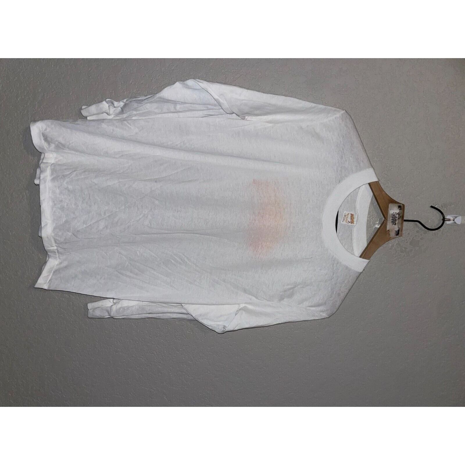 Vintage Vintage White Long Sleeve Shirt Test Print Tee 80s VTG Size US M / EU 48-50 / 2 - 2 Thumbnail