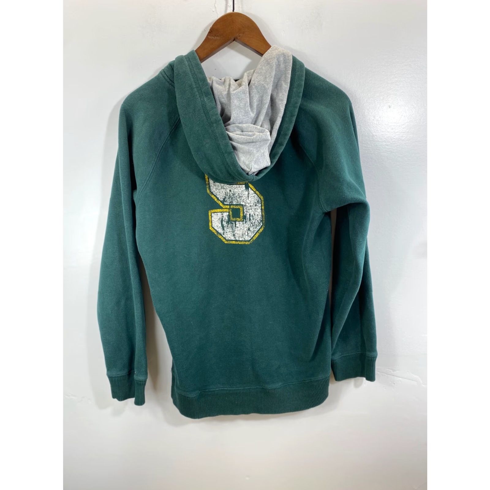 Tommy Hilfiger VINTAGE Tommy Hilfiger Green Hoodie Logo Football XL Mens Pullover Hooded Size US XL / EU 56 / 4 - 3 Thumbnail