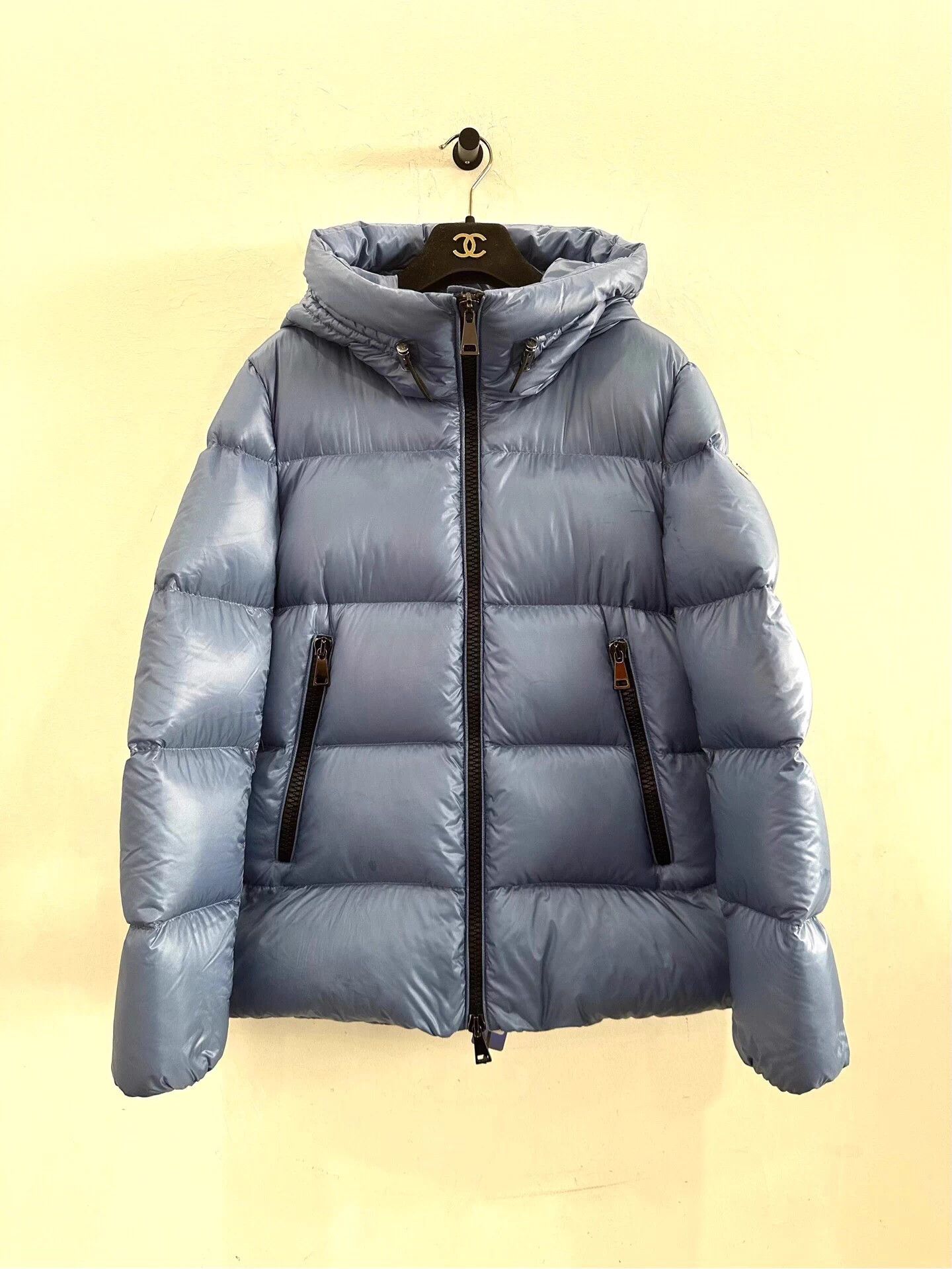 Moncler Moncler Seritte Women's Blue Side Logo Down Coat Size XS / US 0-2 / IT 36-38 - 1 Thumbnail