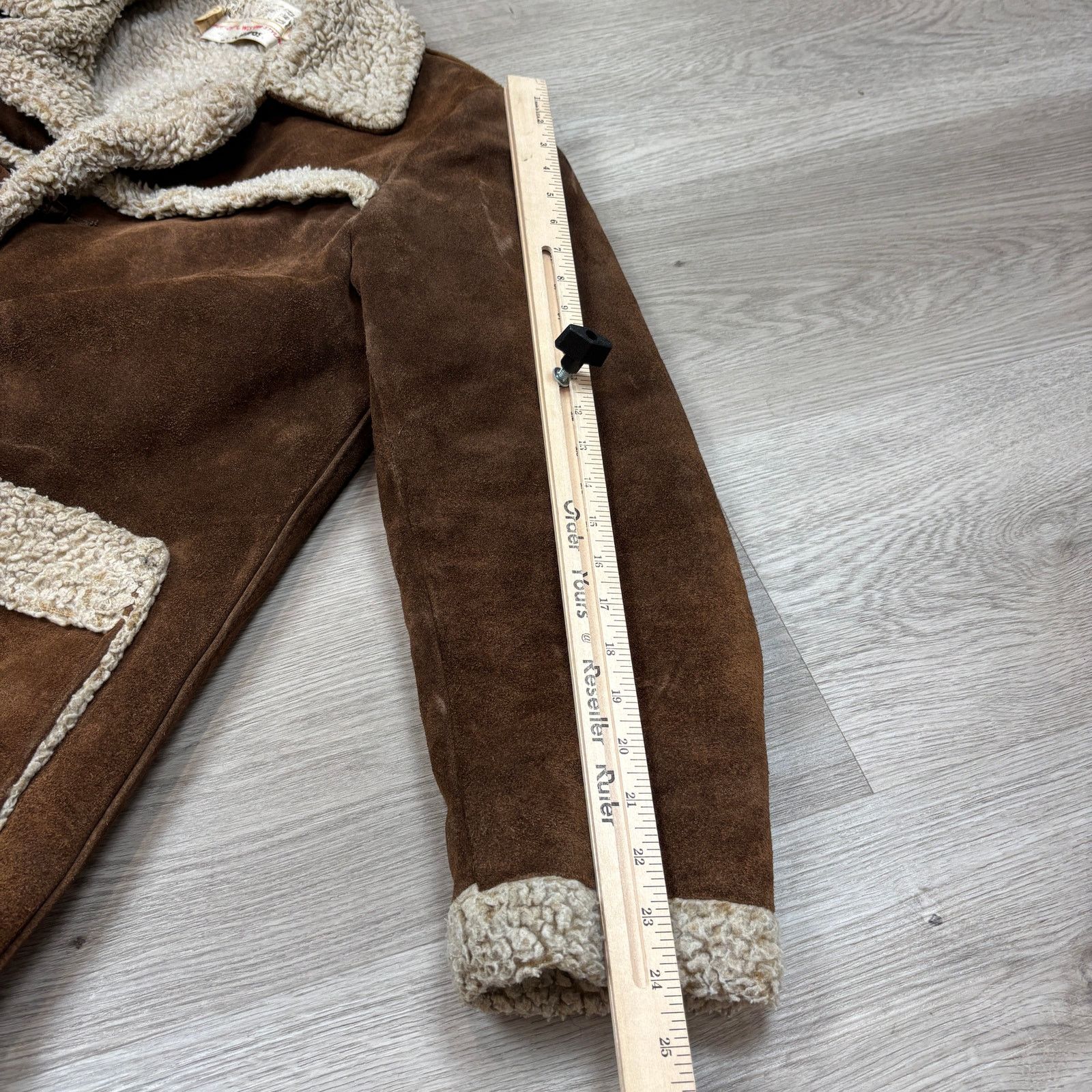 Schott × Vintage VTG Schott Bros NYC Rancher Western Shearling Suede Coat 40 Size US M / EU 48-50 / 2 - 7 Thumbnail