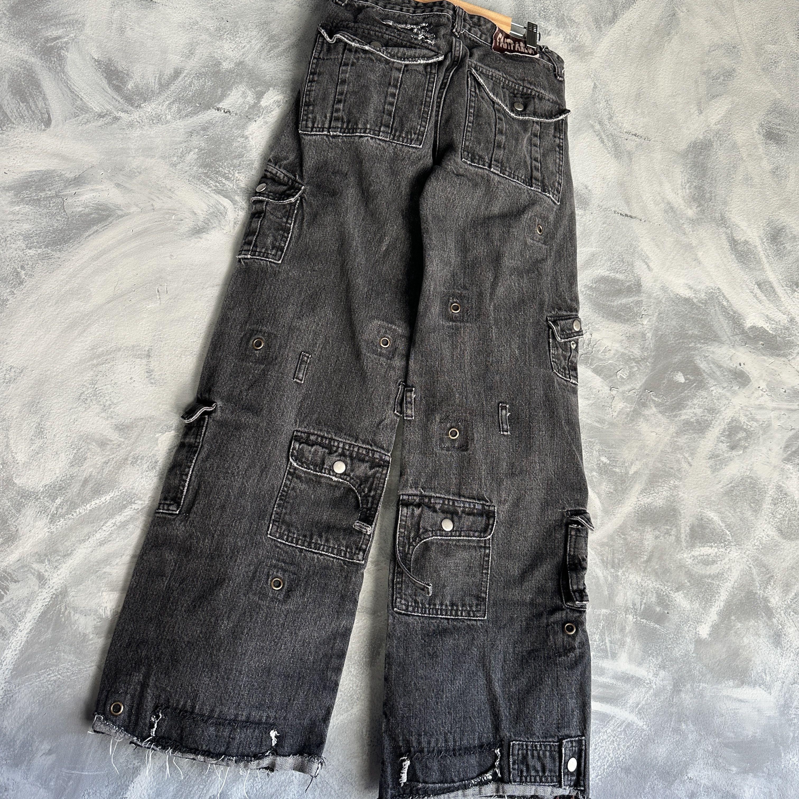 Other Faitparlui Les Demons Portent Cargo Denim Jean Womens 30x32 Size 30" / US 8 / IT 44 - 7 Thumbnail