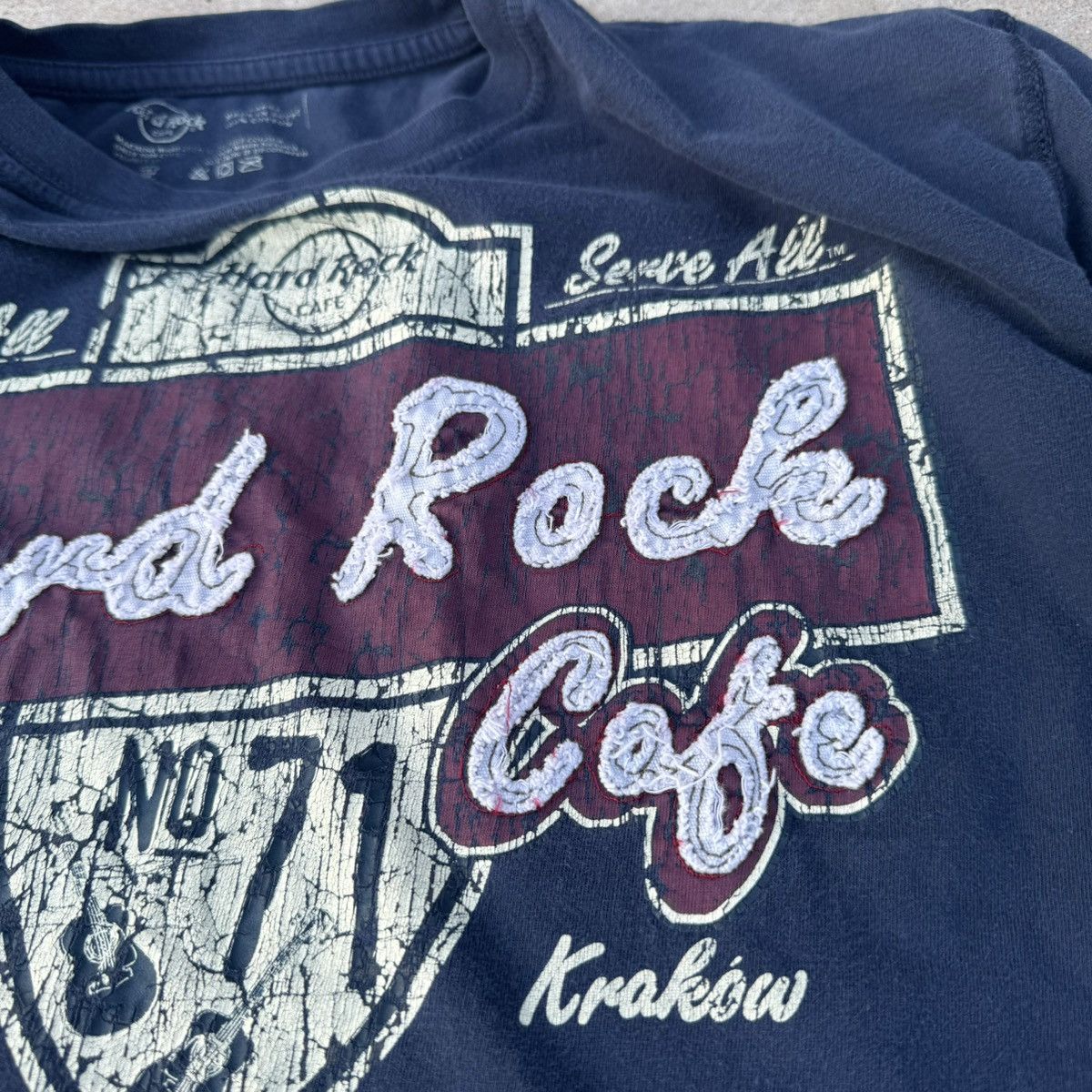 Affliction × Hard Rock Cafe × JNCO Vintage Y2K Blue Embroidered Hard Rock Graphic Tee Large Size US L / EU 52-54 / 3 - 3 Thumbnail