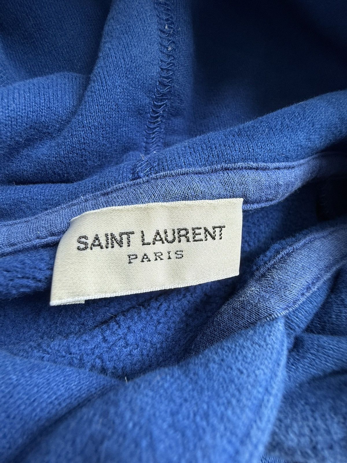 Saint Laurent Paris $1.5k FW23 Saint Laurent logo blue hoodie Grail L Size US L / EU 52-54 / 3 - 22 Thumbnail