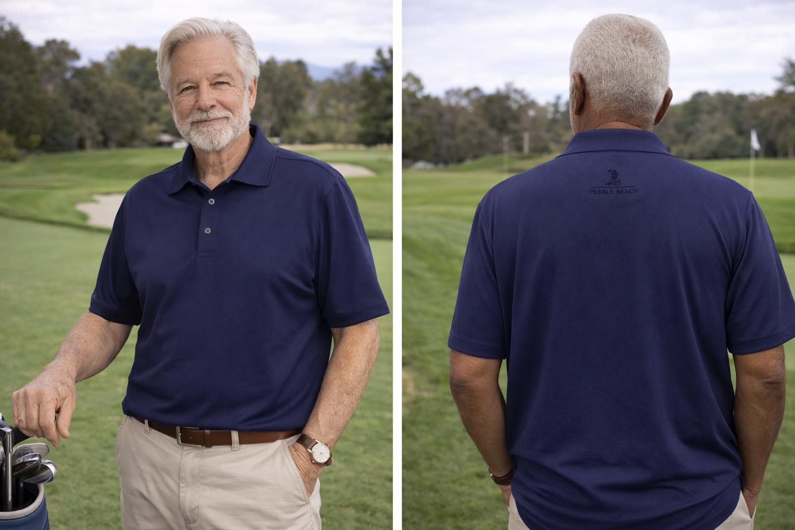 Lone Cypress By Pebble Beach Pebble Beach Performance Polo Shirt XXXL 3X Navy Blue Golf Size US XXL / EU 58 / 5 - 2 Thumbnail