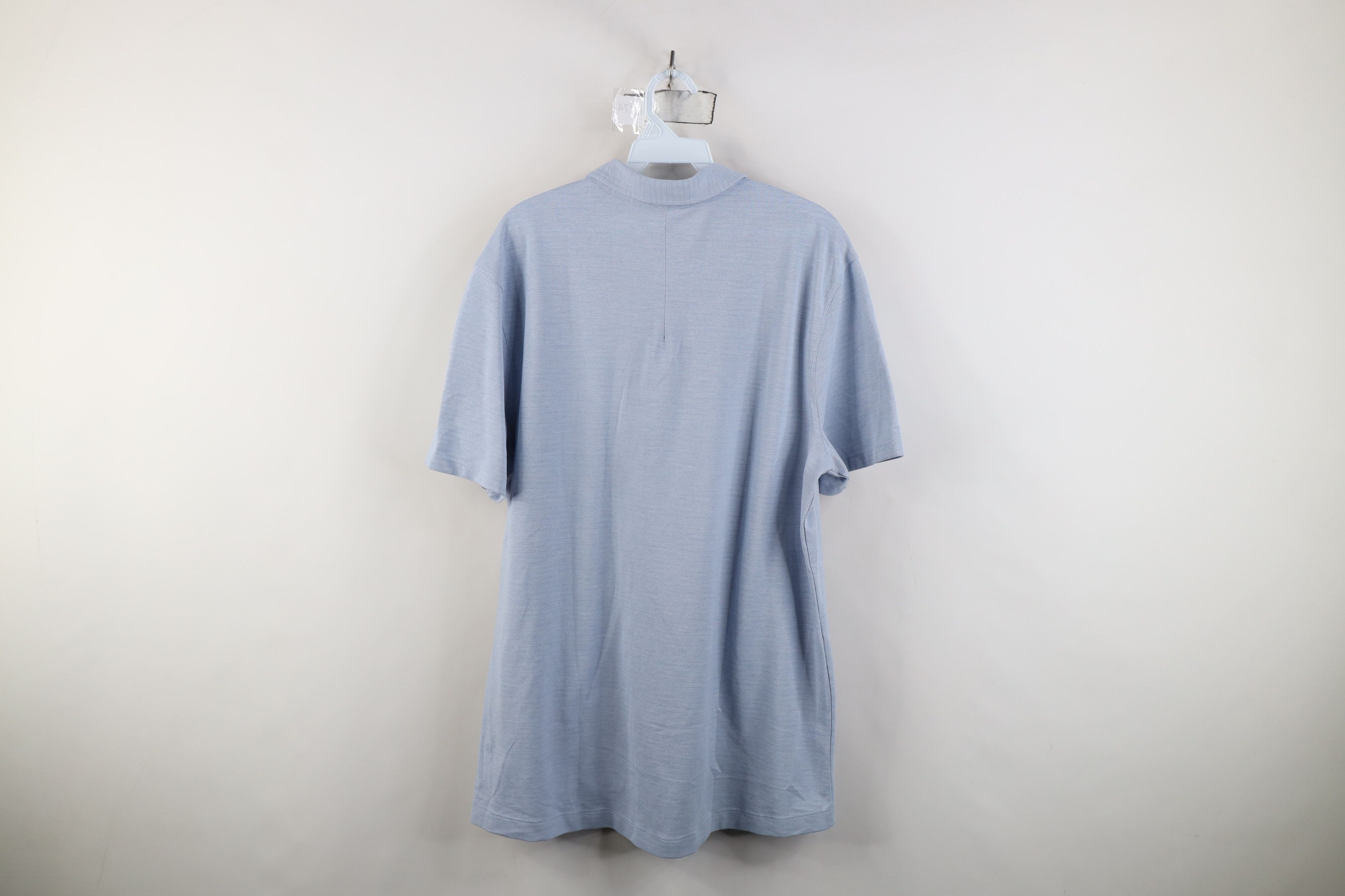 Lululemon Lululemon Tech Striped Knit Collared Golf Polo Shirt Blue Size US XL / EU 56 / 4 - 10 Thumbnail