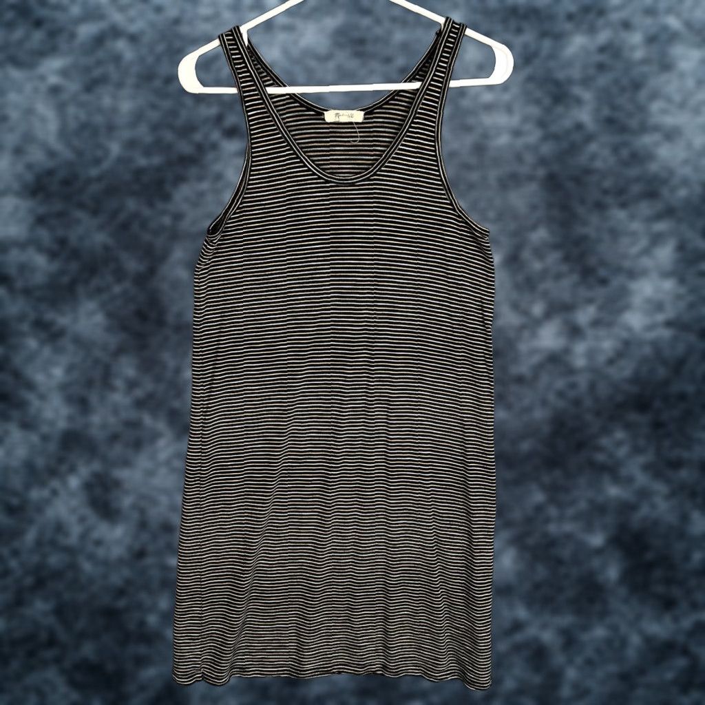 Madewell Madewell Dress Sleeveless Striped Knit Black Size M Multicolor Knit A-Line Casual Women Colection Size M / US 6-8 / IT 42-44 - 1 Thumbnail