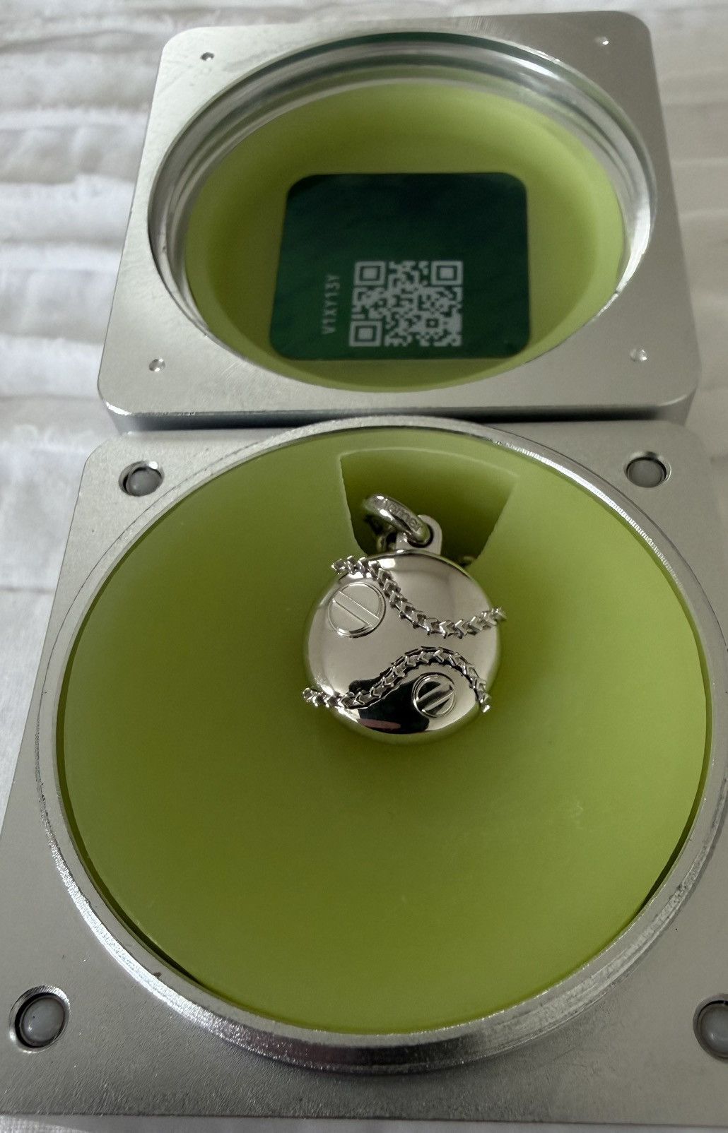 Home baseball pendant and chain