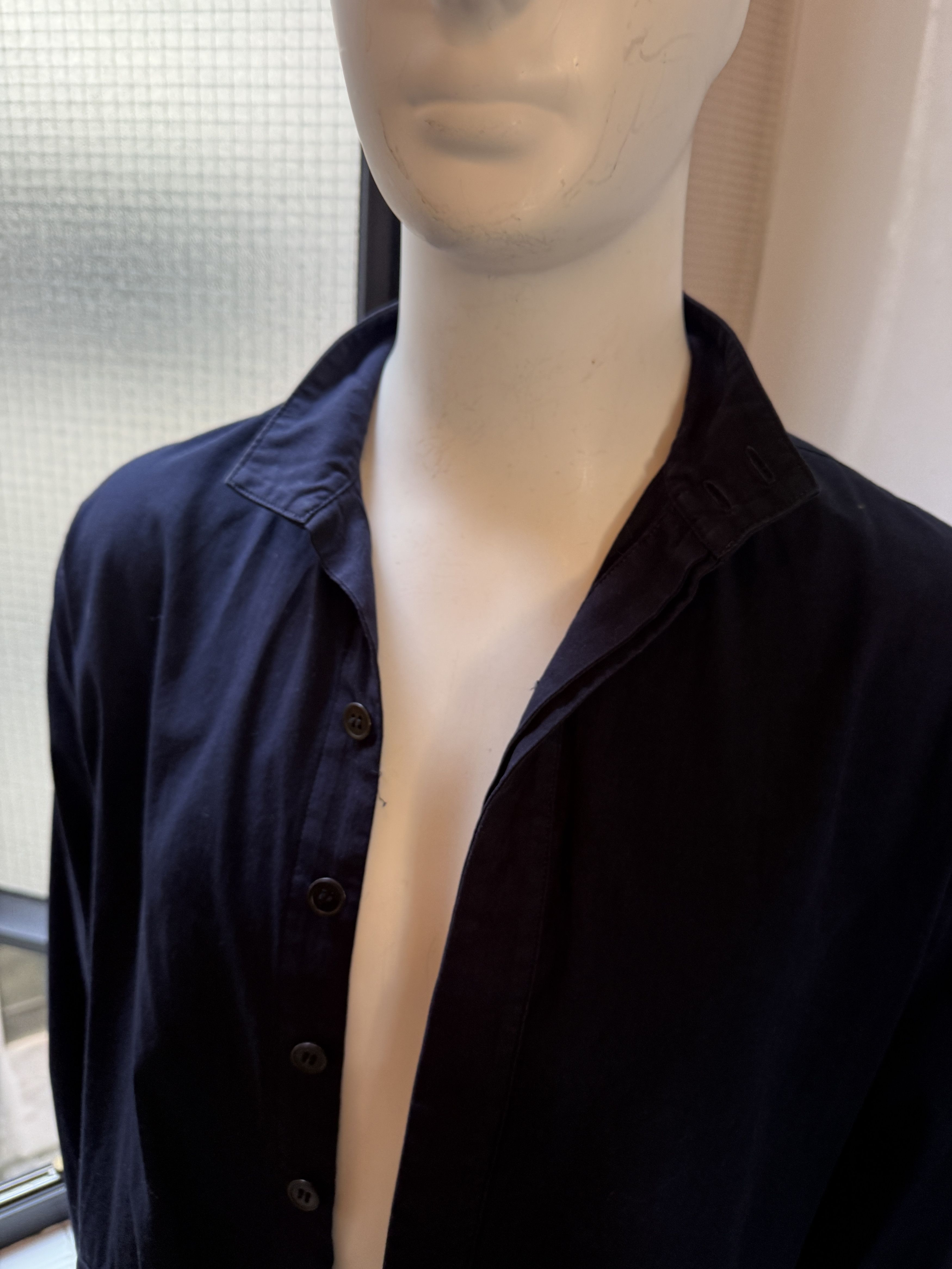 Yohji Yamamoto YOHJI YAMAMOTO HOMME navy hi neck cropped front flap pocketed overshirt JP3 L Size US L / EU 52-54 / 3 - 11 Thumbnail