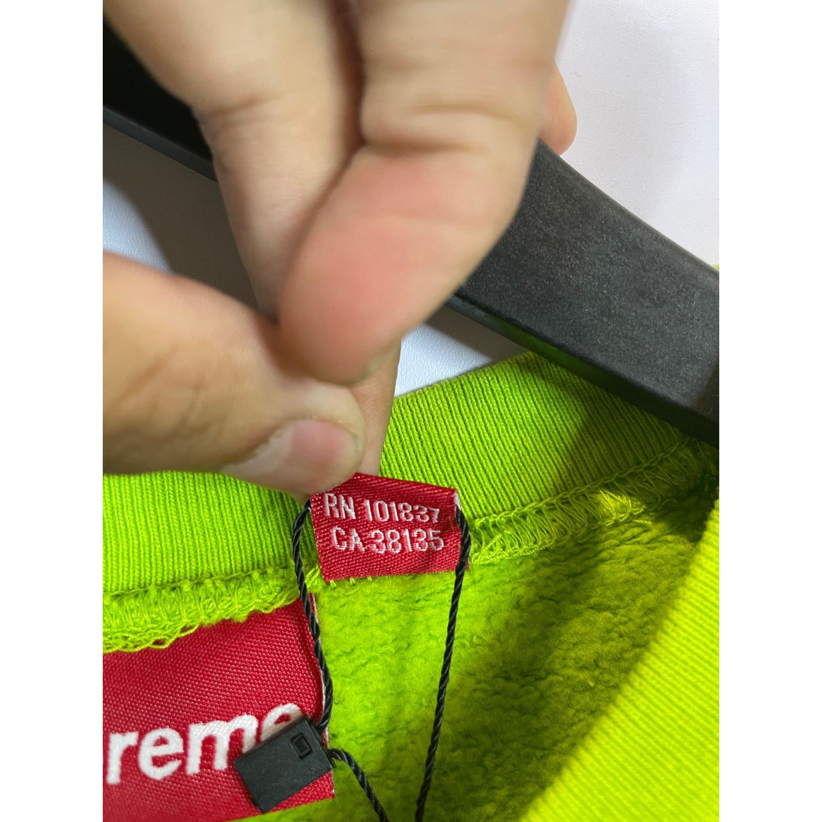 Supreme Supreme Cut Out Box Logo Crewneck Lime New XL Size US XL / EU 56 / 4 - 3 Thumbnail