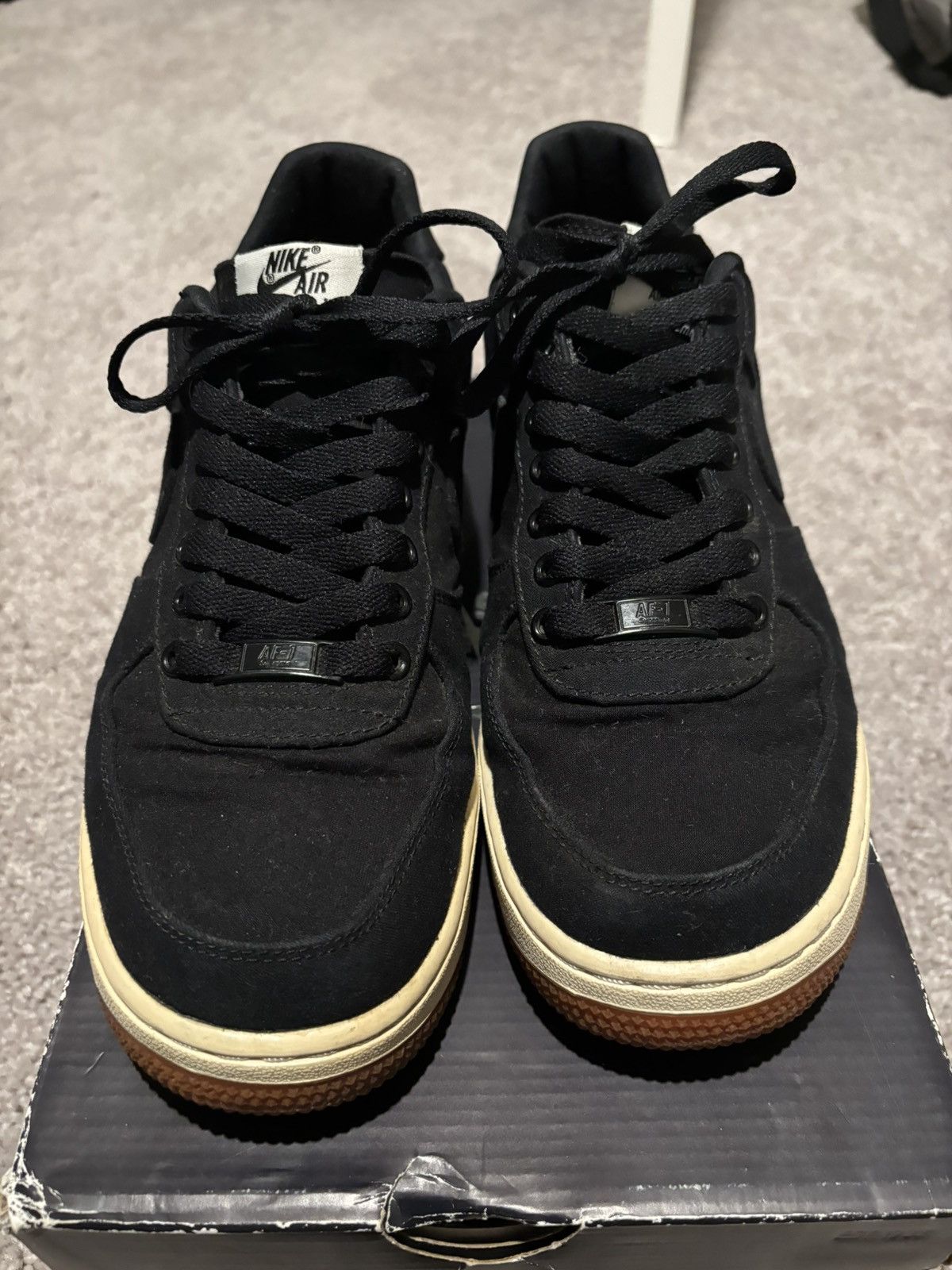 Nike × Supreme Nike Air Force 1 Low Premium '08 x Supreme Black 2012 Size US 8 / EU 41 - 5 Thumbnail