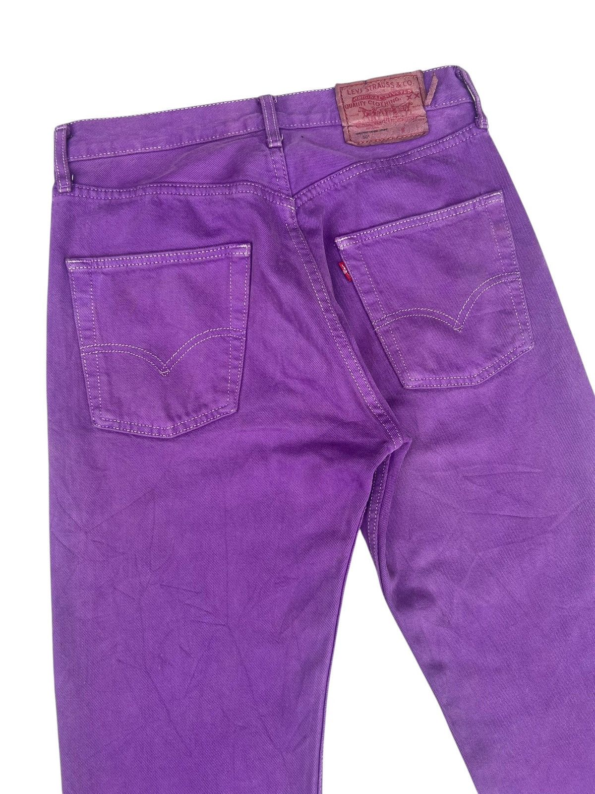 Levi's Vintage 90s Levi’s 501 Fade Dirty Mud Denim Purple Jeans Size US 29 - 13 Thumbnail
