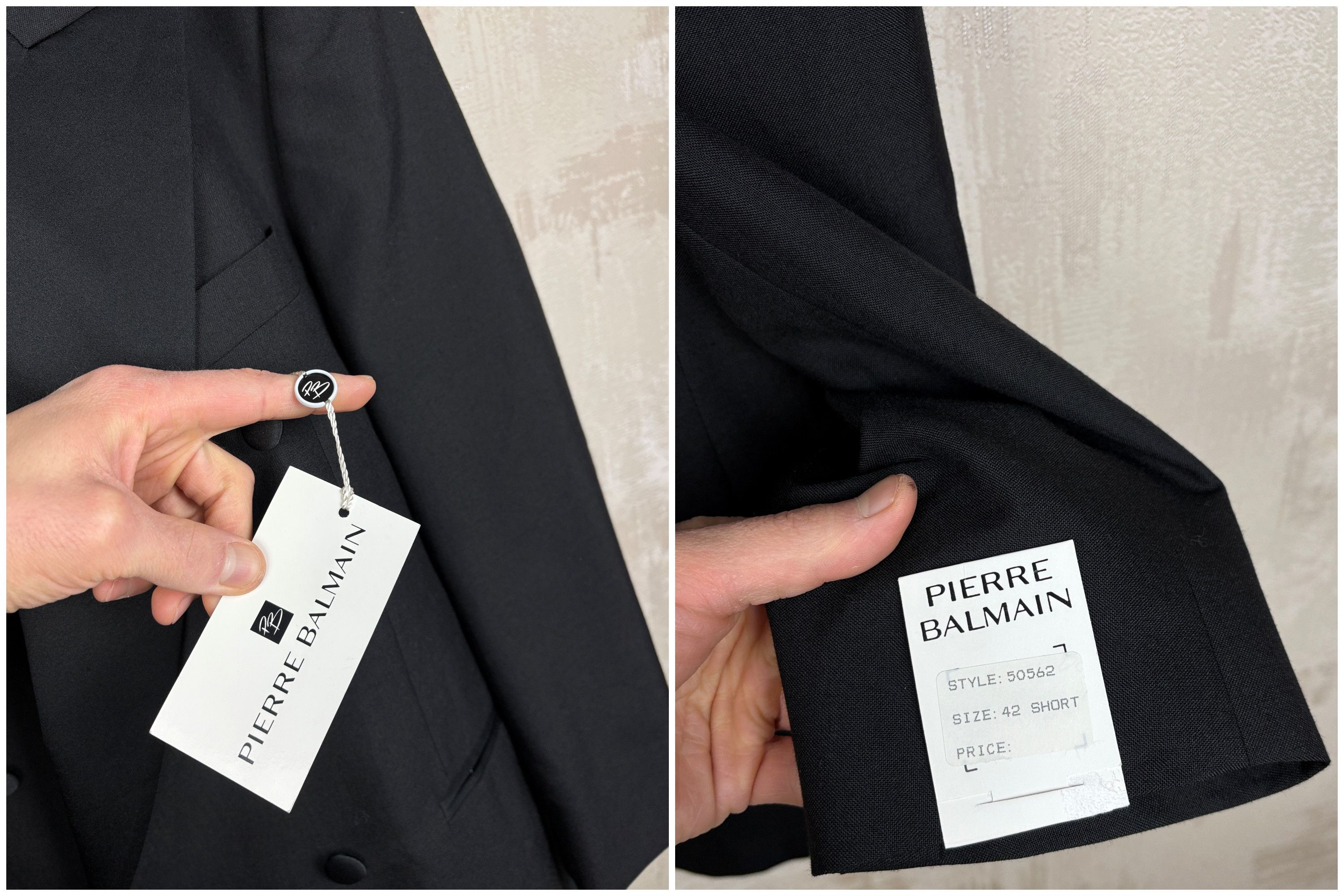 Pierre Balmain Vintage Pierre Balmain Double Breasted Suit Blazer Pants Size 42S - 6 Thumbnail