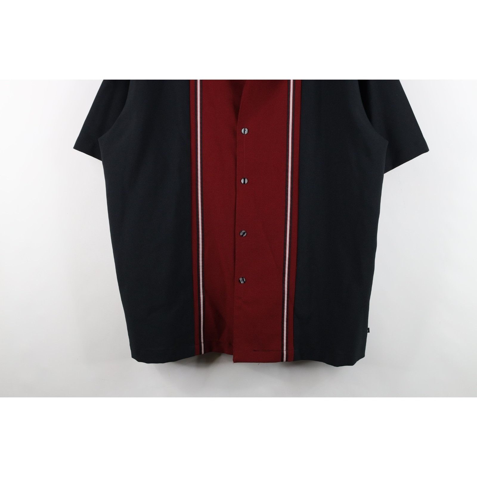 Vintage Vintage 90s Rockabilly Panel Striped Bowling Button Shirt Size US L / EU 52-54 / 3 - 3 Thumbnail