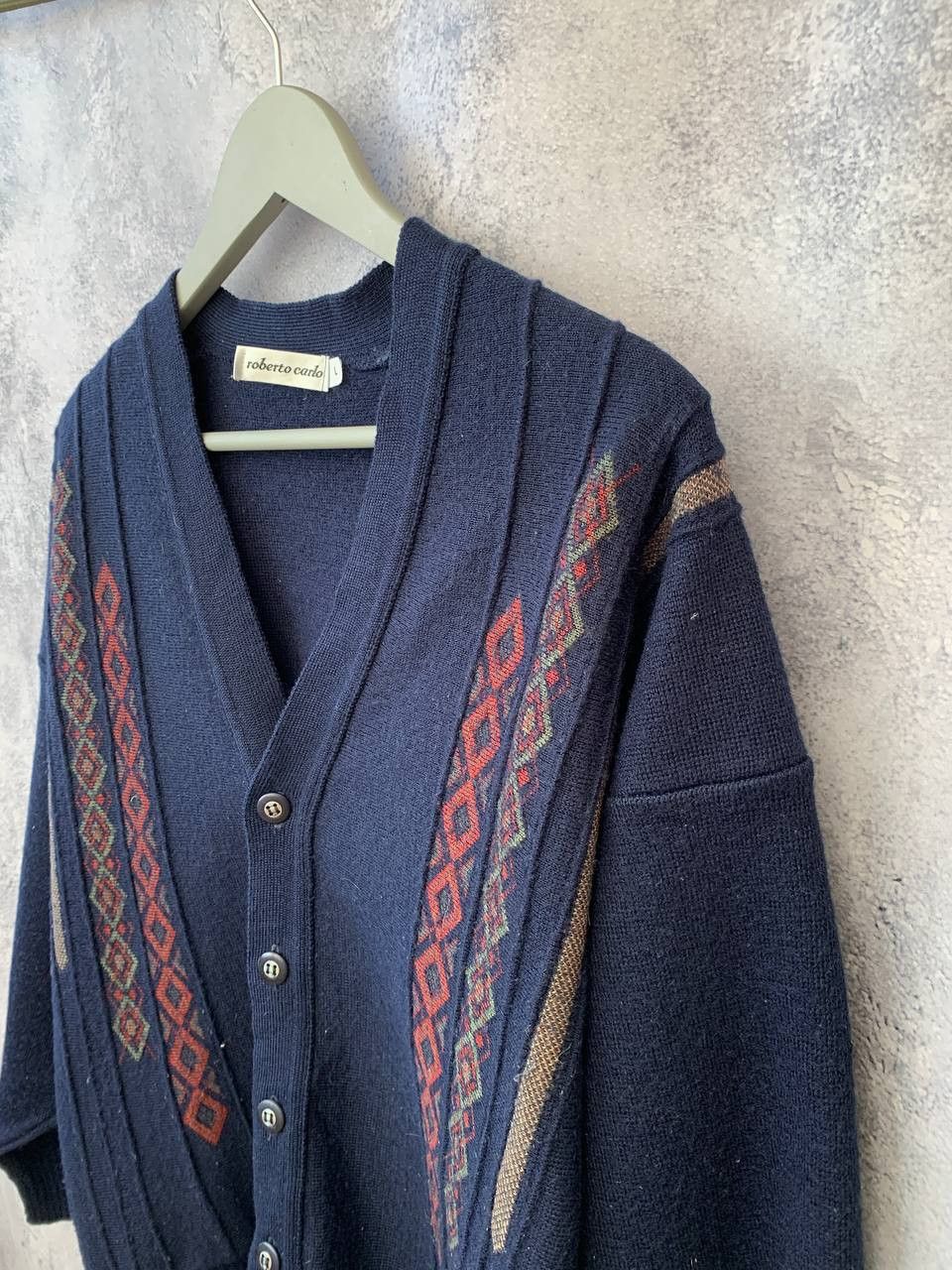 Coogi Roberto Carlo Vintage Knit Cardigan Retro 80s 90s Size US L / EU 52-54 / 3 - 6 Thumbnail
