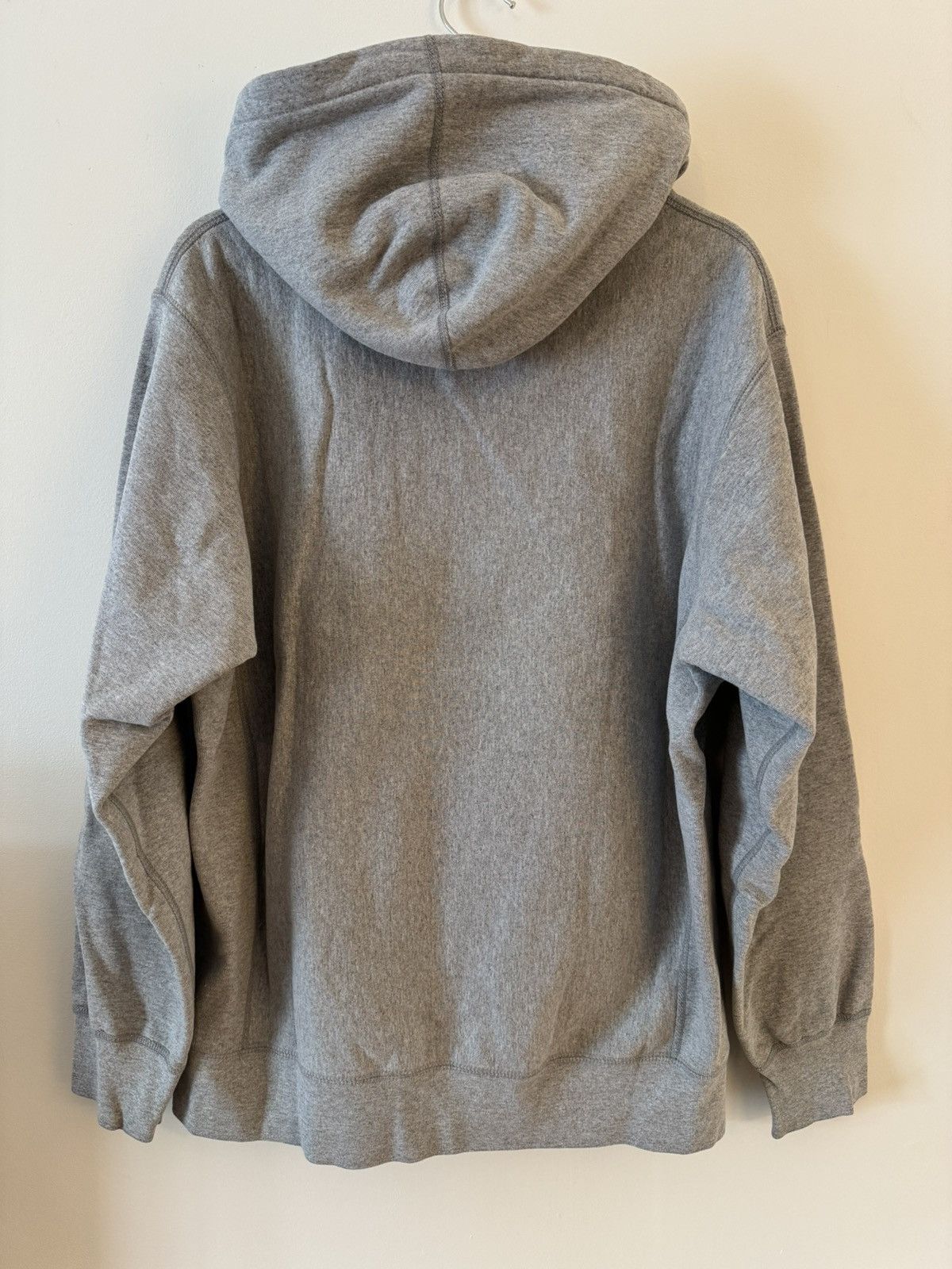 Supreme FW19 - Micro Logo Hoodie - Heather Grey Size US L / EU 52-54 / 3 - 2 Thumbnail